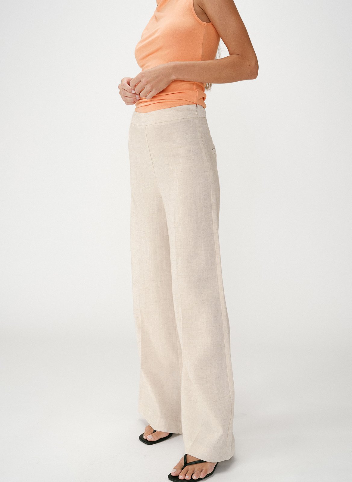 Pantalon large  GRACE ET MILA Beige