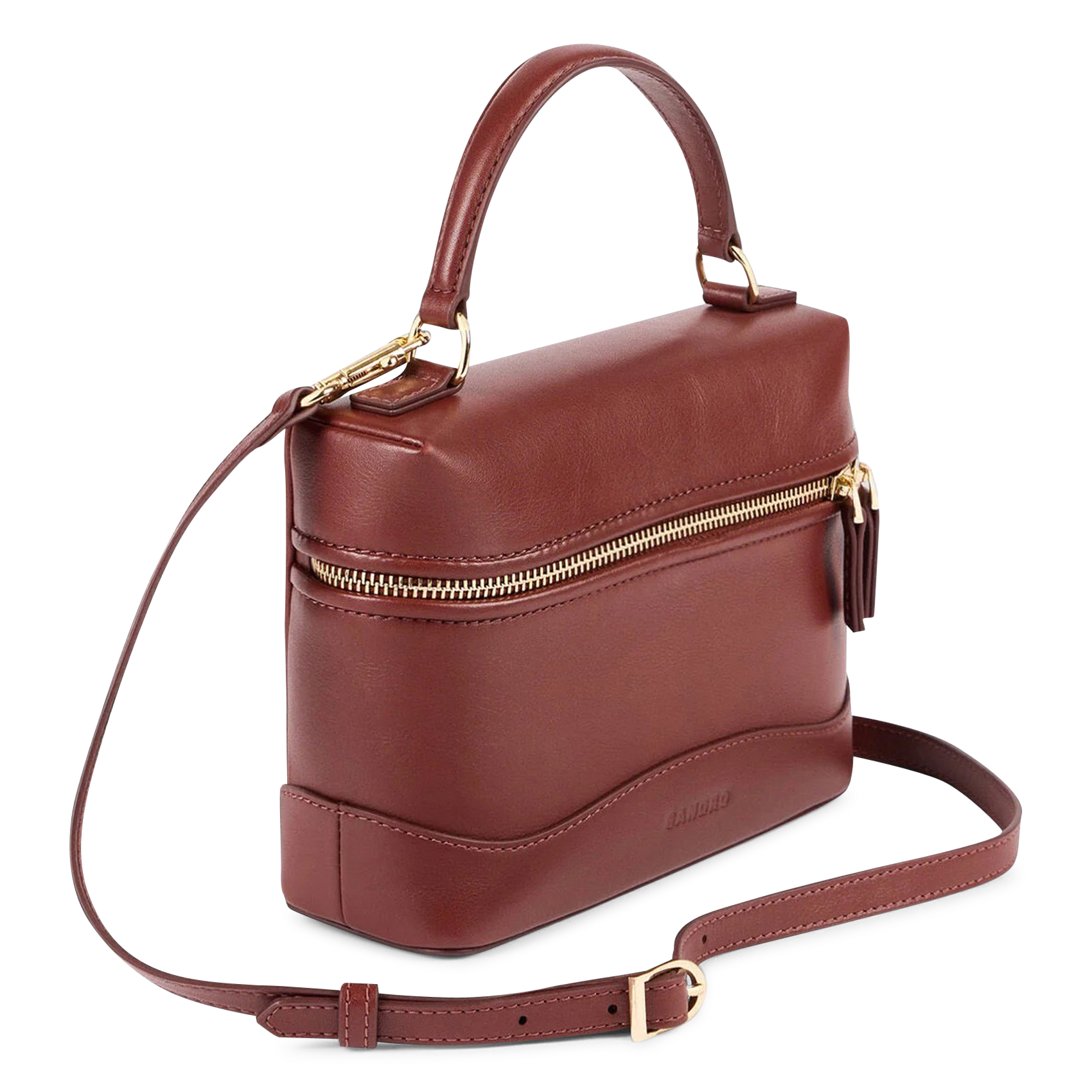 Bolso bandolera de ante SANDRO Marron