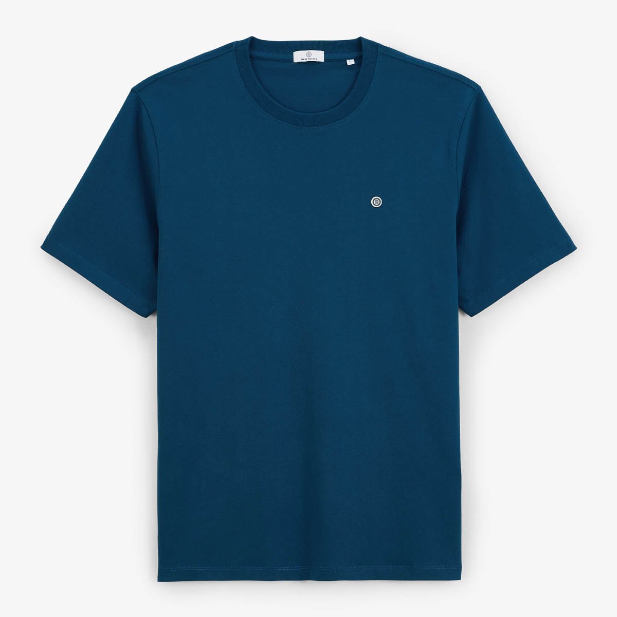 Round-neck cotton T-shirt SERGE BLANCO Blue