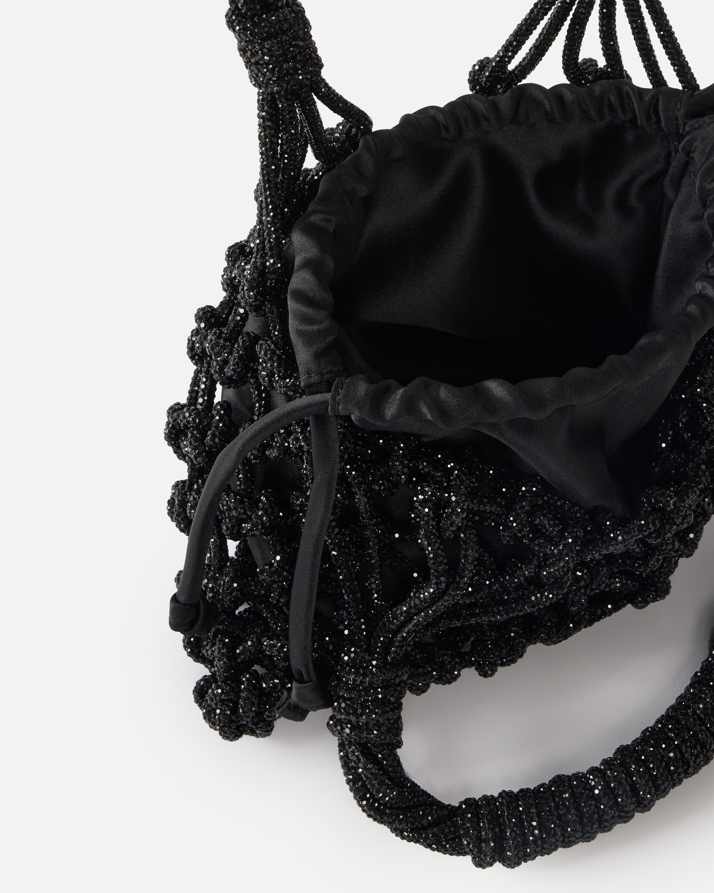 Petit sac porté épaule à micro strass PINKO Noir