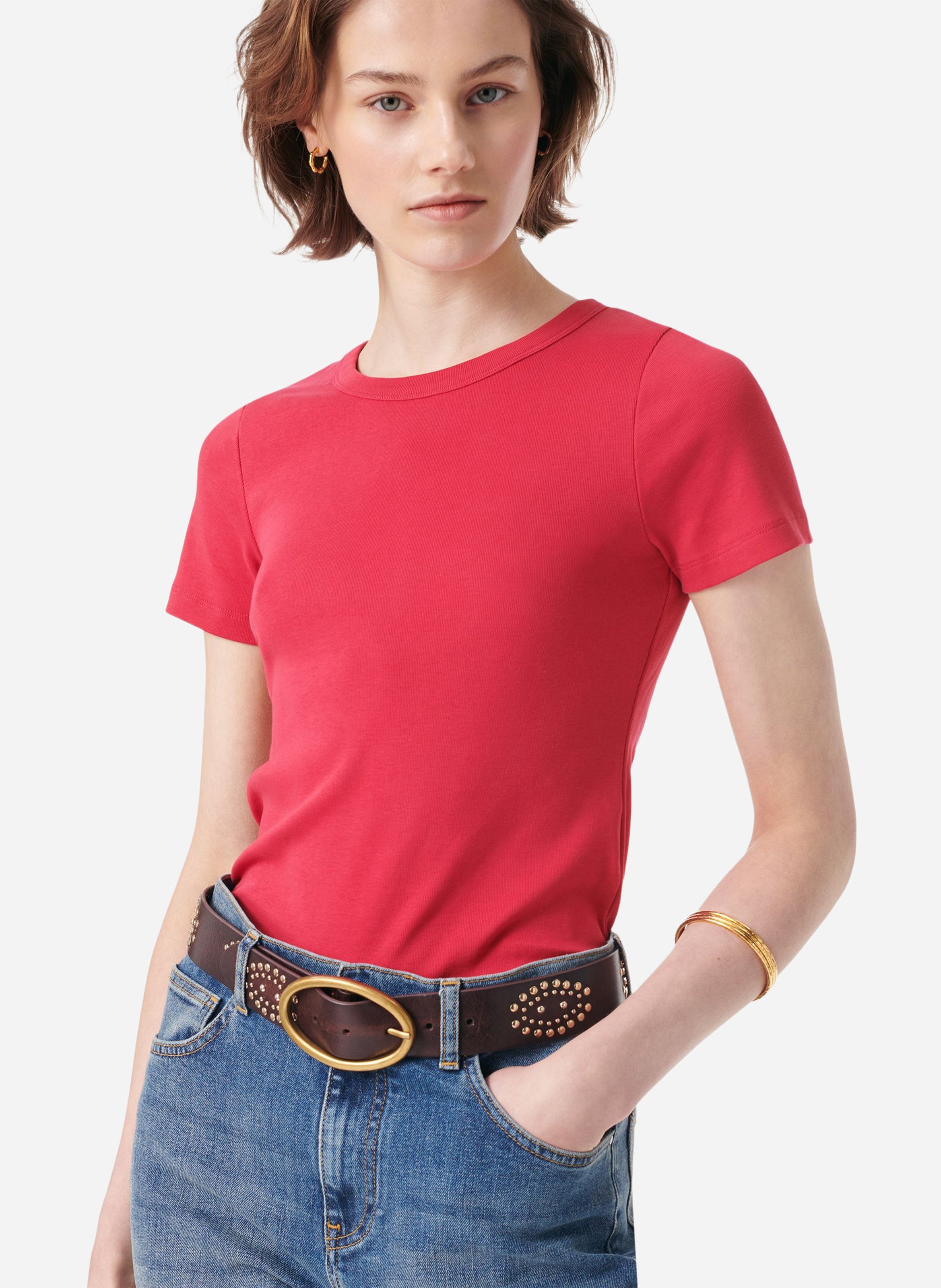 T-shirt van biokatoen met ronde hals VANESSA BRUNO