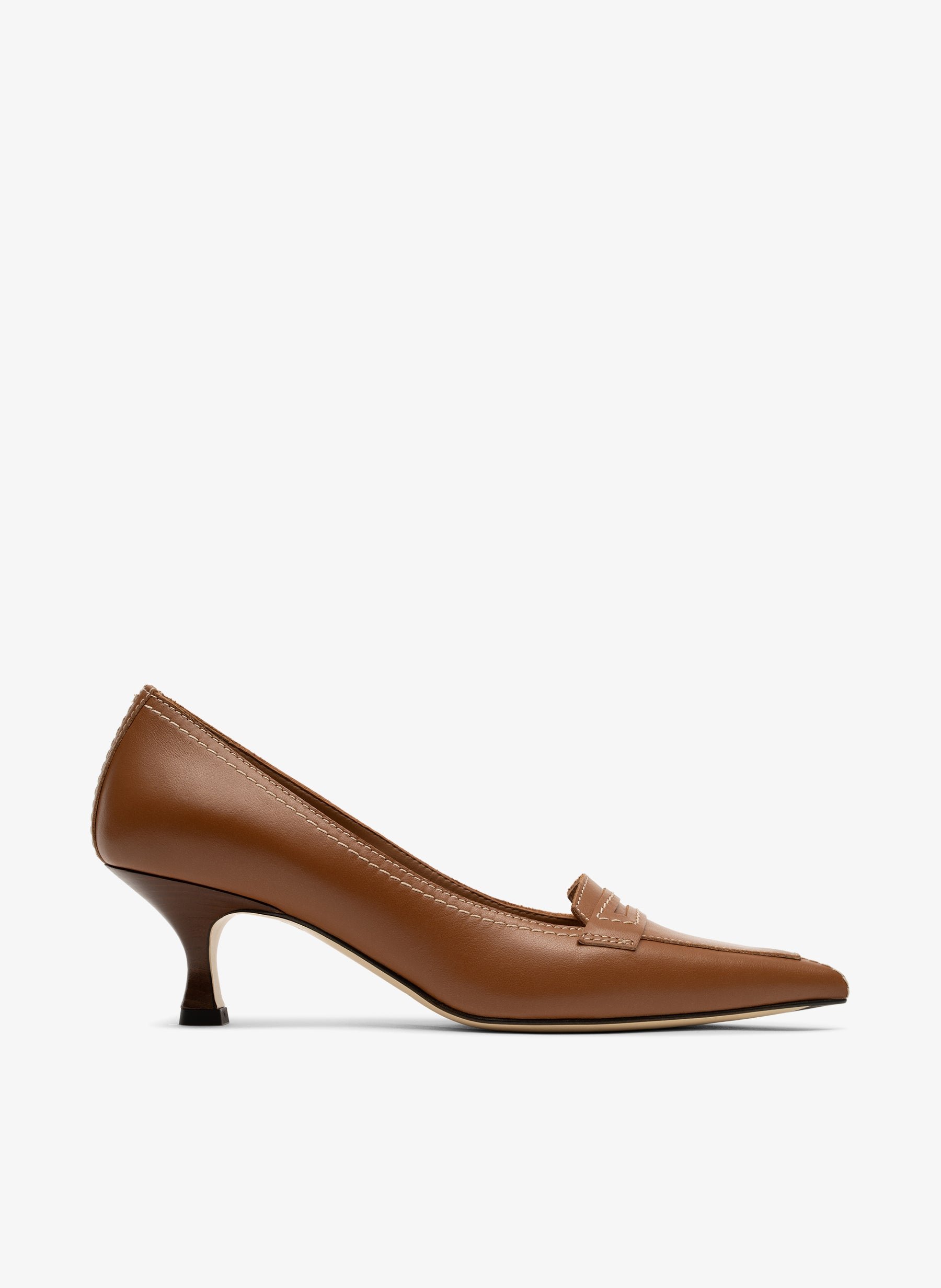 Smooth camel leather loafers PARALLELE PARIS Brown