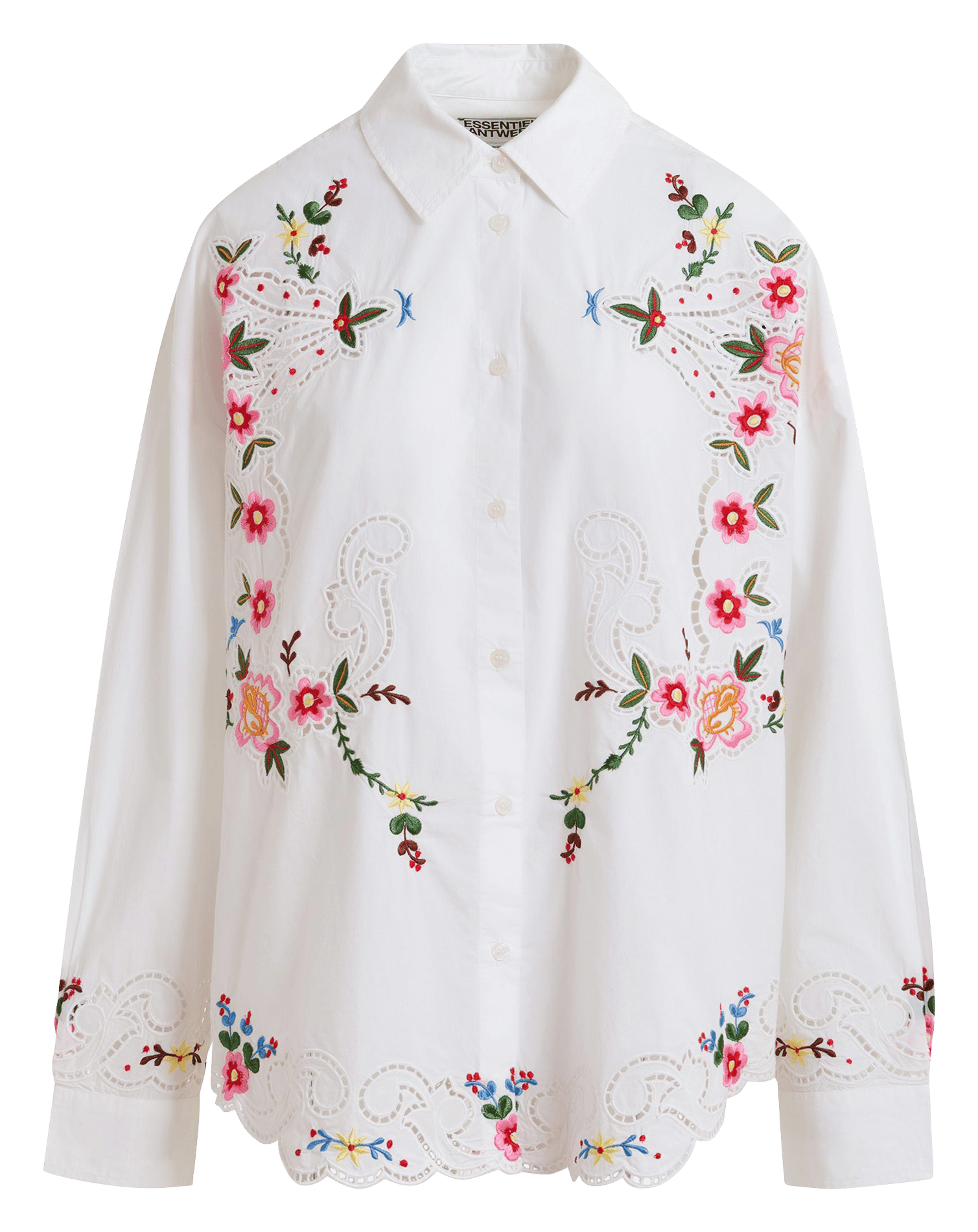 Chemise oversize à broderies ESSENTIEL ANTWERP Blanc