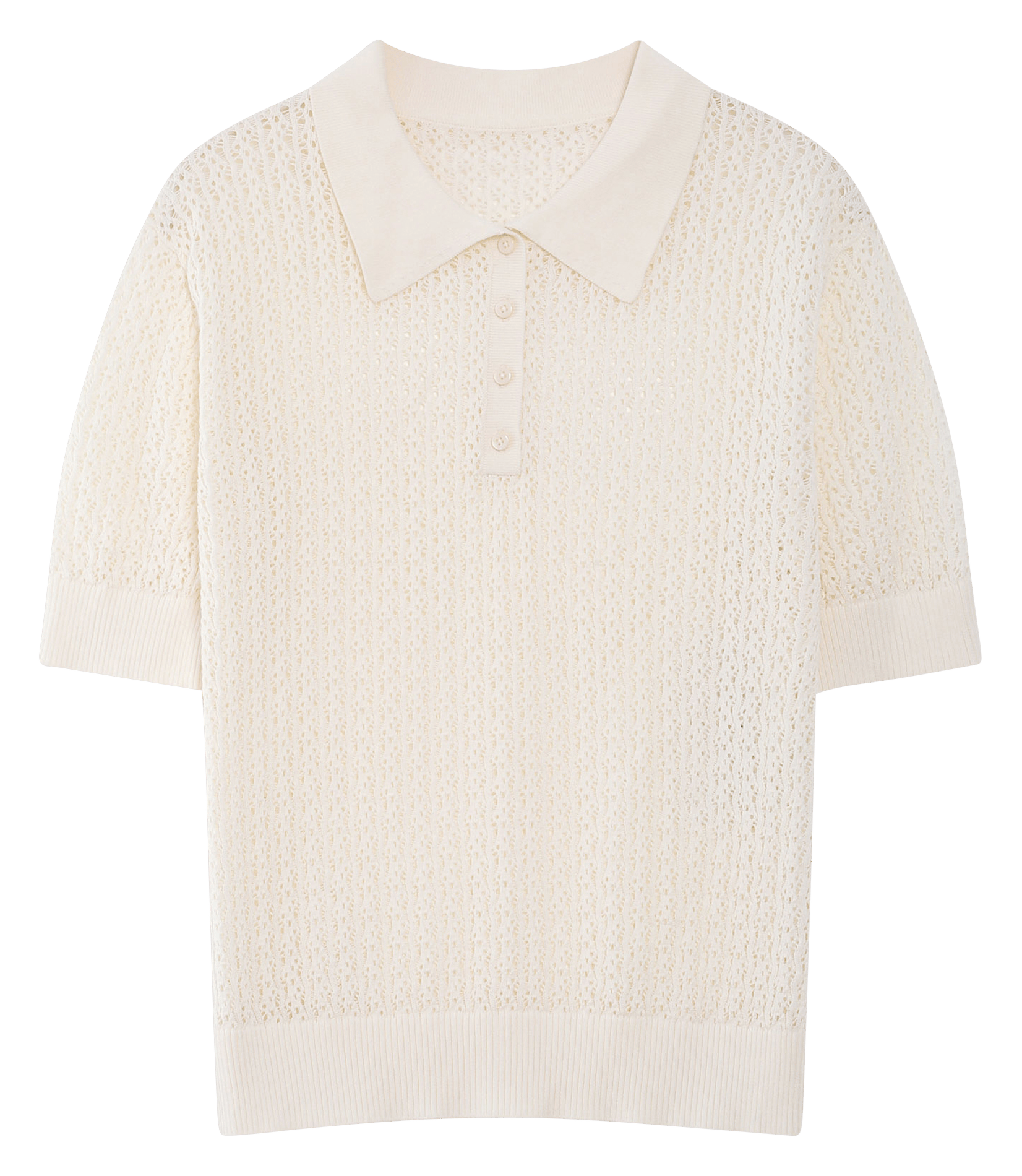 Polo en coton mélangé GRACE ET MILA Blanc