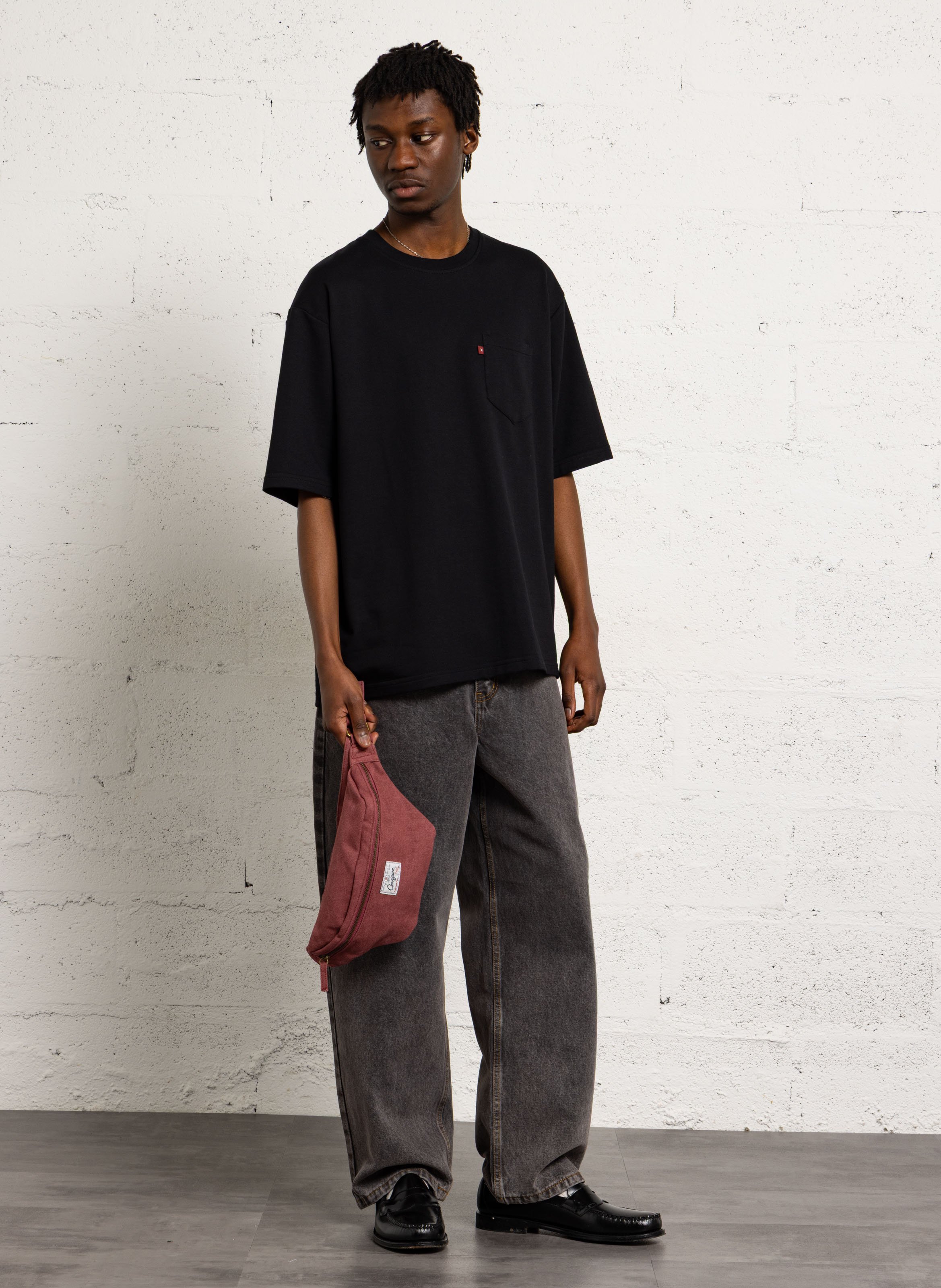 Tee-shirt droit manches courtes uni CHEVIGNON Noir