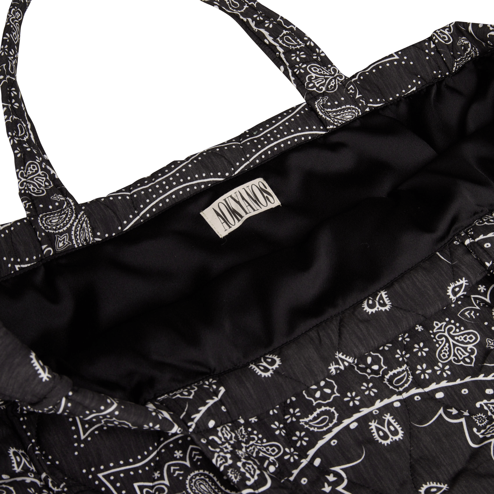 Bandana print tote bag AOKYANOS Grey
