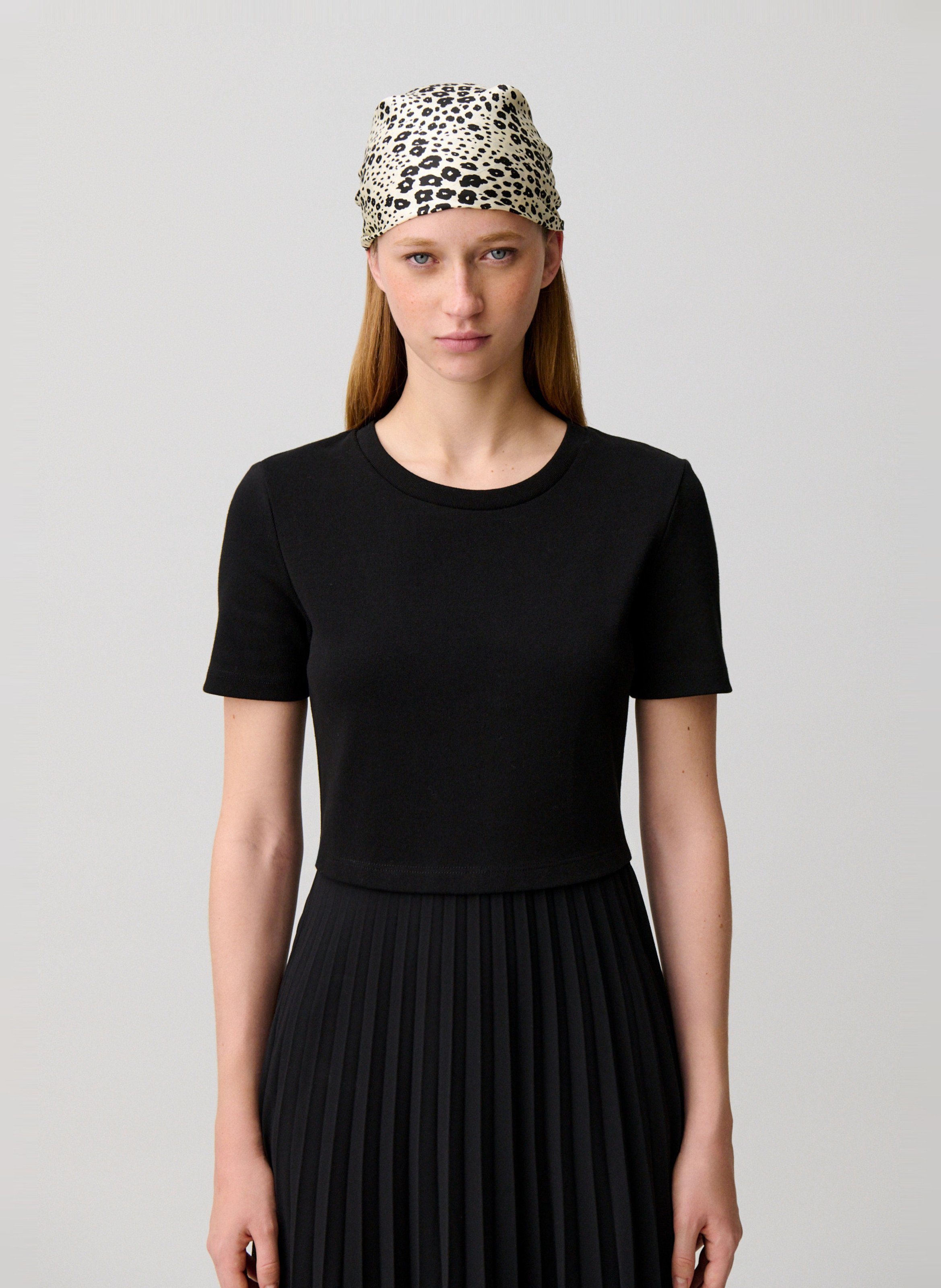 Midikleid aus Material-Mix CLAUDIE PIERLOT Schwarz