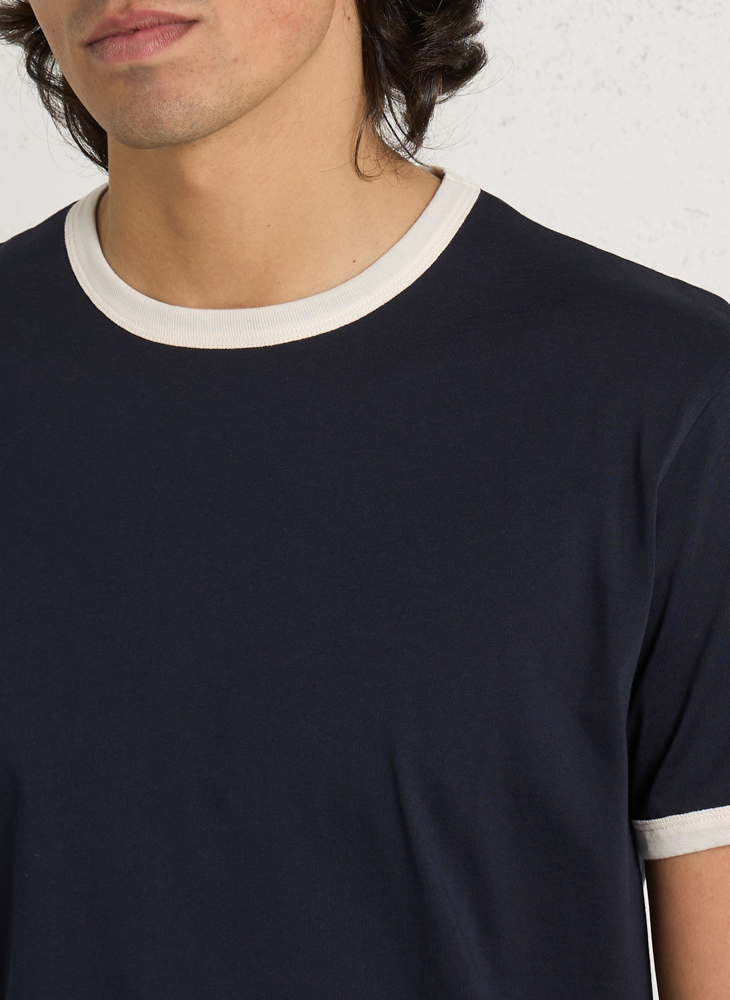 Gerade geschnittenes Baumwoll-T-Shirt AU PRINTEMPS PARIS Mehrfarbig