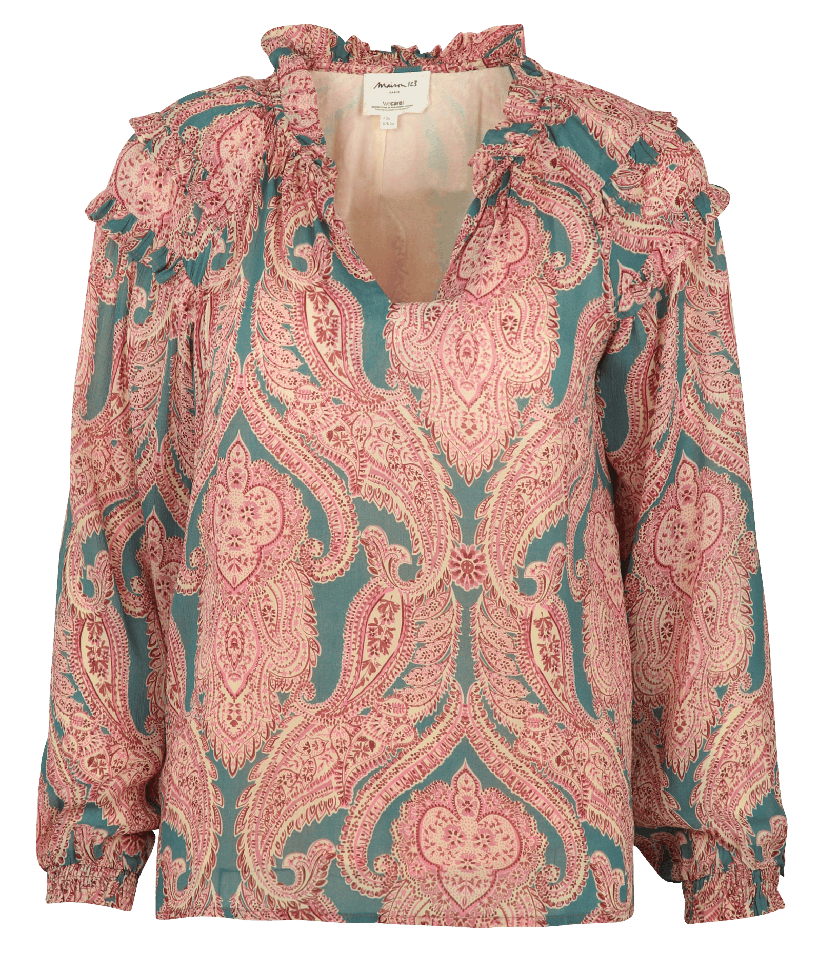 Top ample col V MAISON 123 Rose