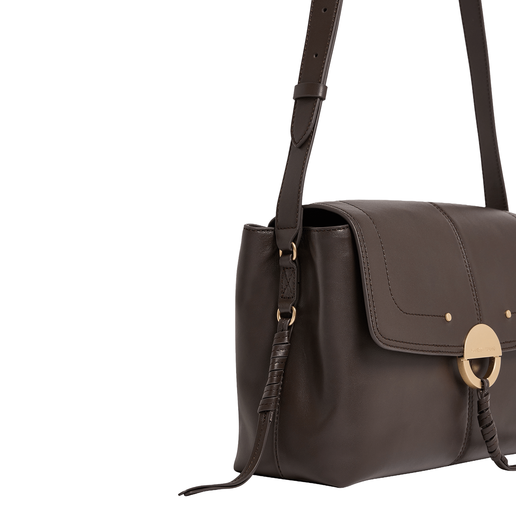 Soft leather shoulder bag VANESSA BRUNO Brown