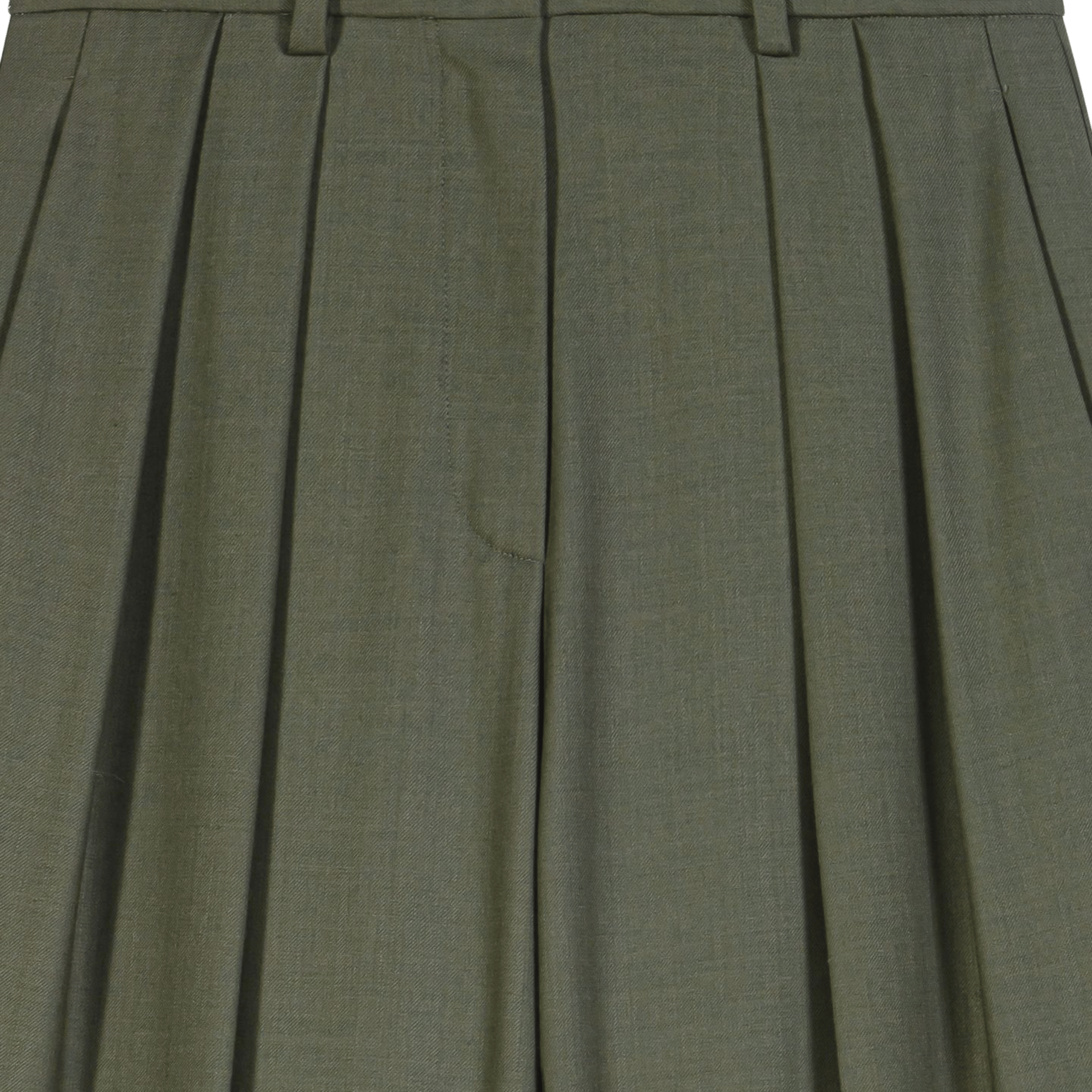 Pantalon droit en laine mélangée MAJE Kaki