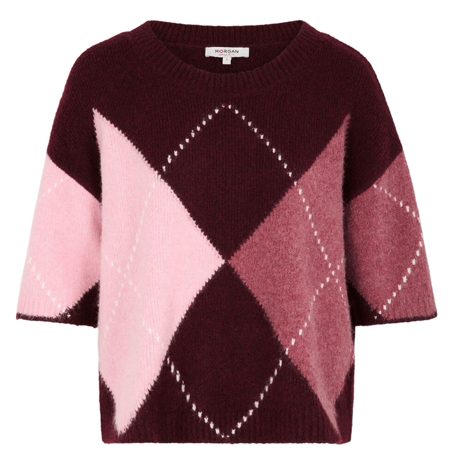 Round-neck sweater MORGAN Plums