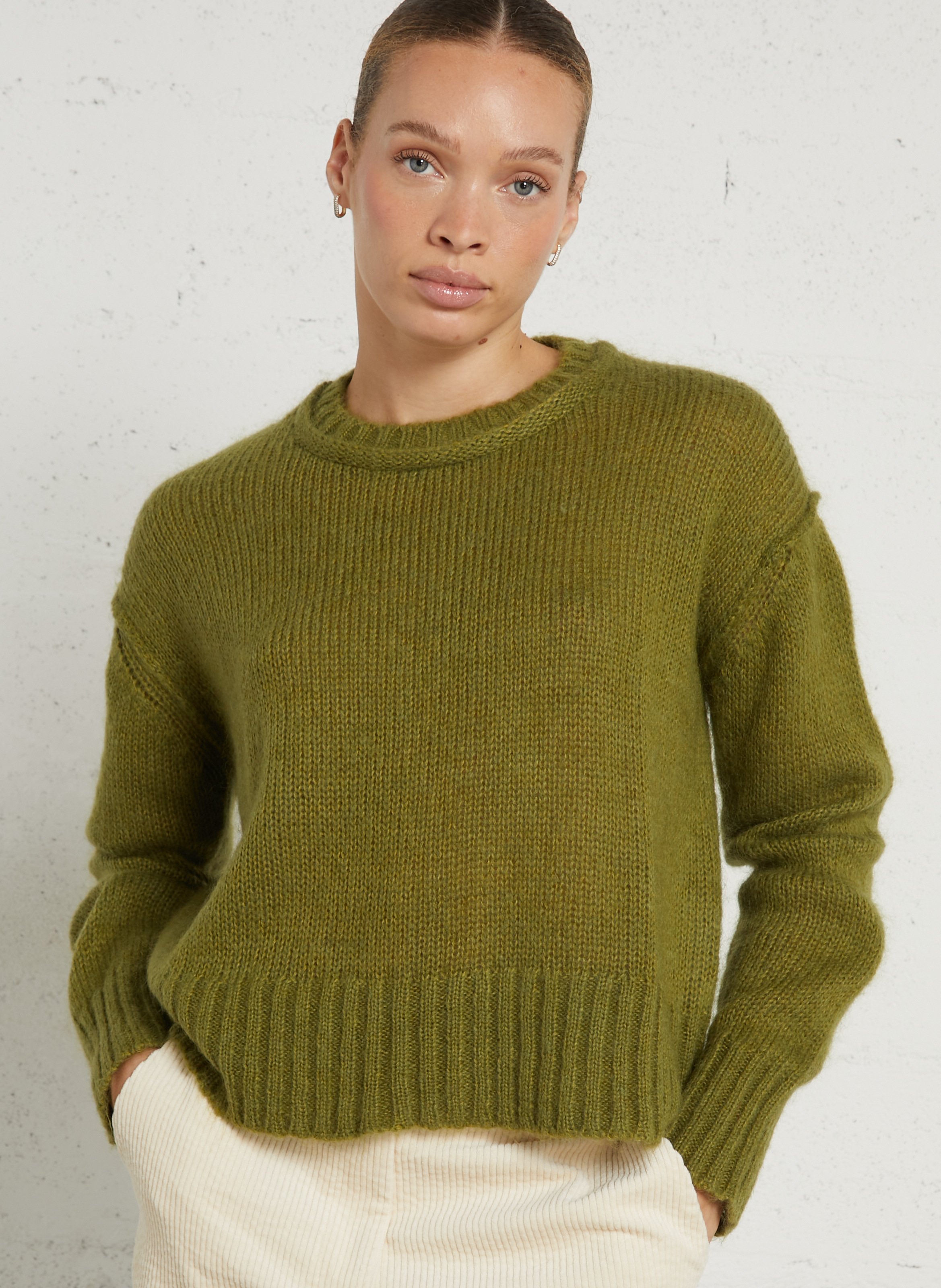 Pull col rond en laine mélangée BELLA JONES