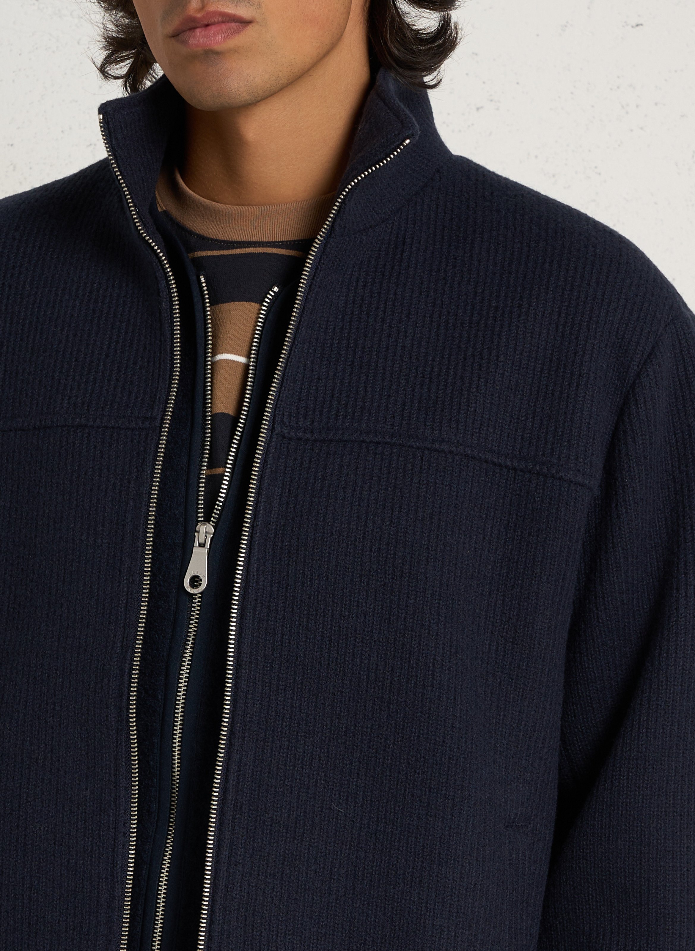 Straight high-neck jacket CASUAL FRIDAY Blue