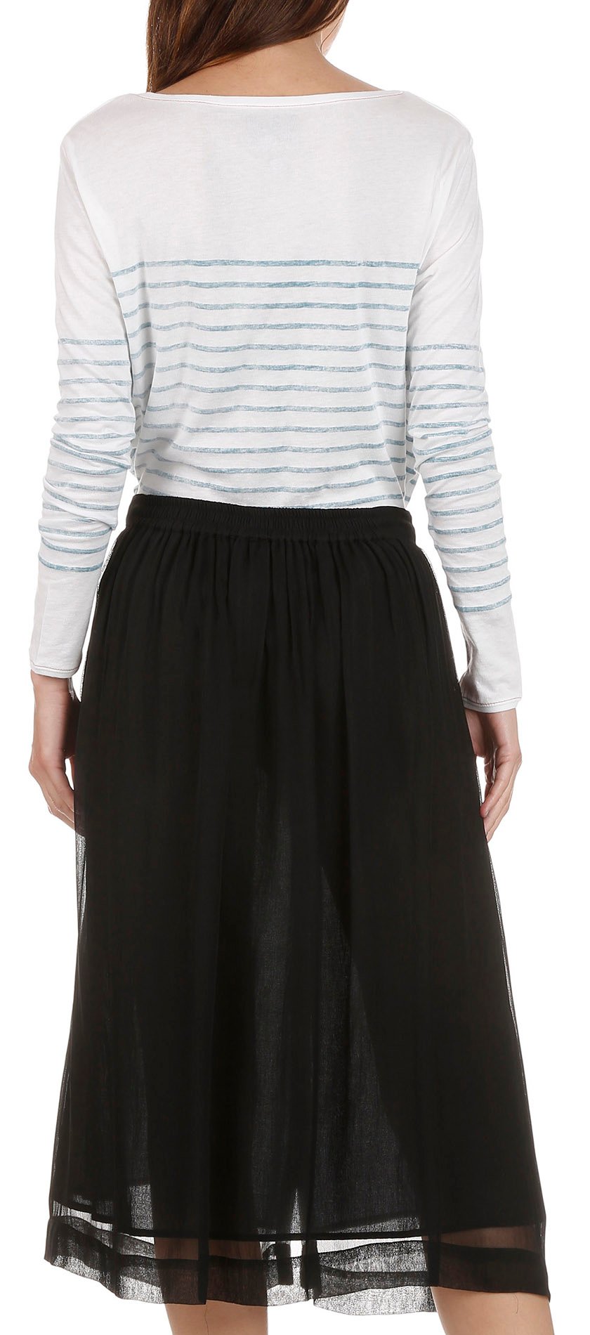 Crepe midi skirt SWILDENS Black