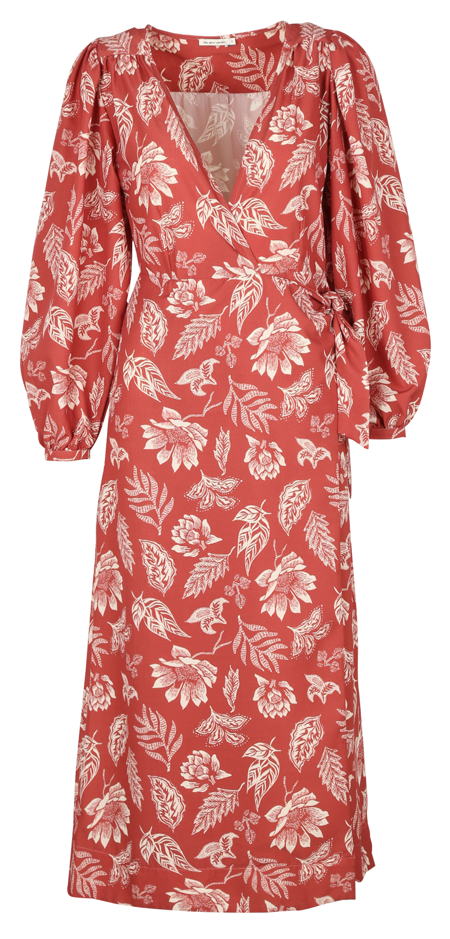 Robe portefeuille imprimée THE NEW SOCIETY Rouge