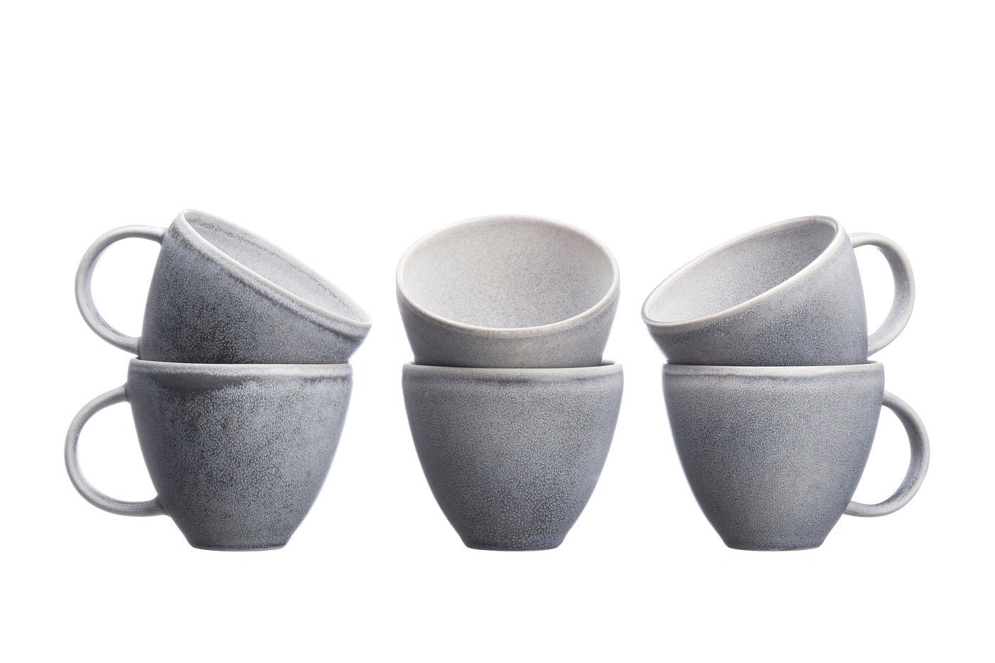 Stone mug 25cl - 6 pieces - moon gray Grey
