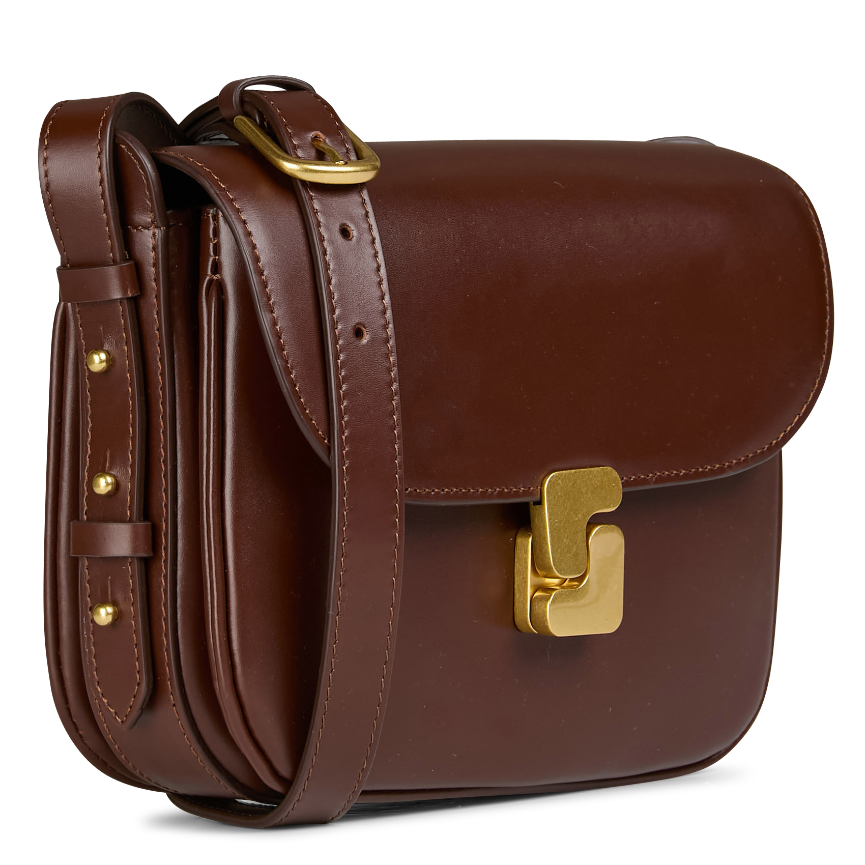Leren crossbodytas  SOEUR Bruin