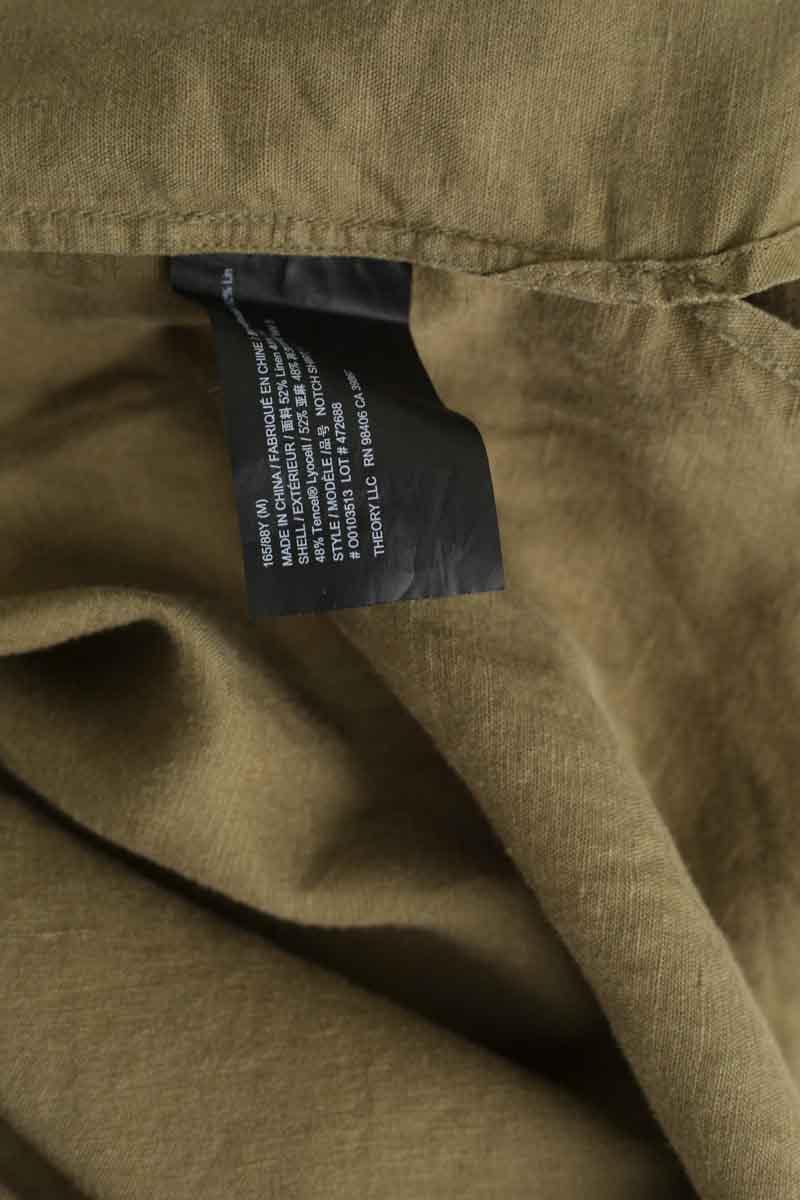 Linen blouse THEORY - Seconde Main Khaki