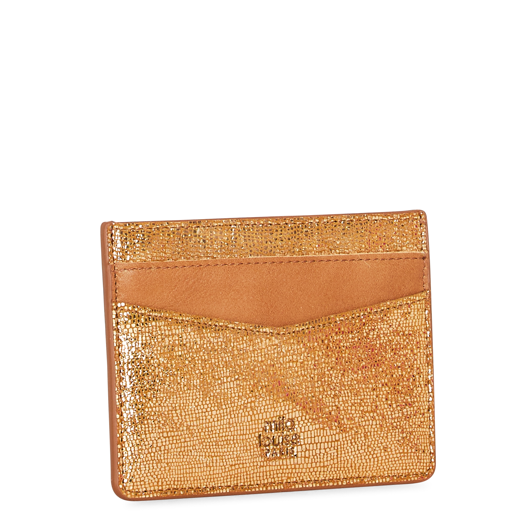 Kartenetui aus Leder MILA LOUISE Braun