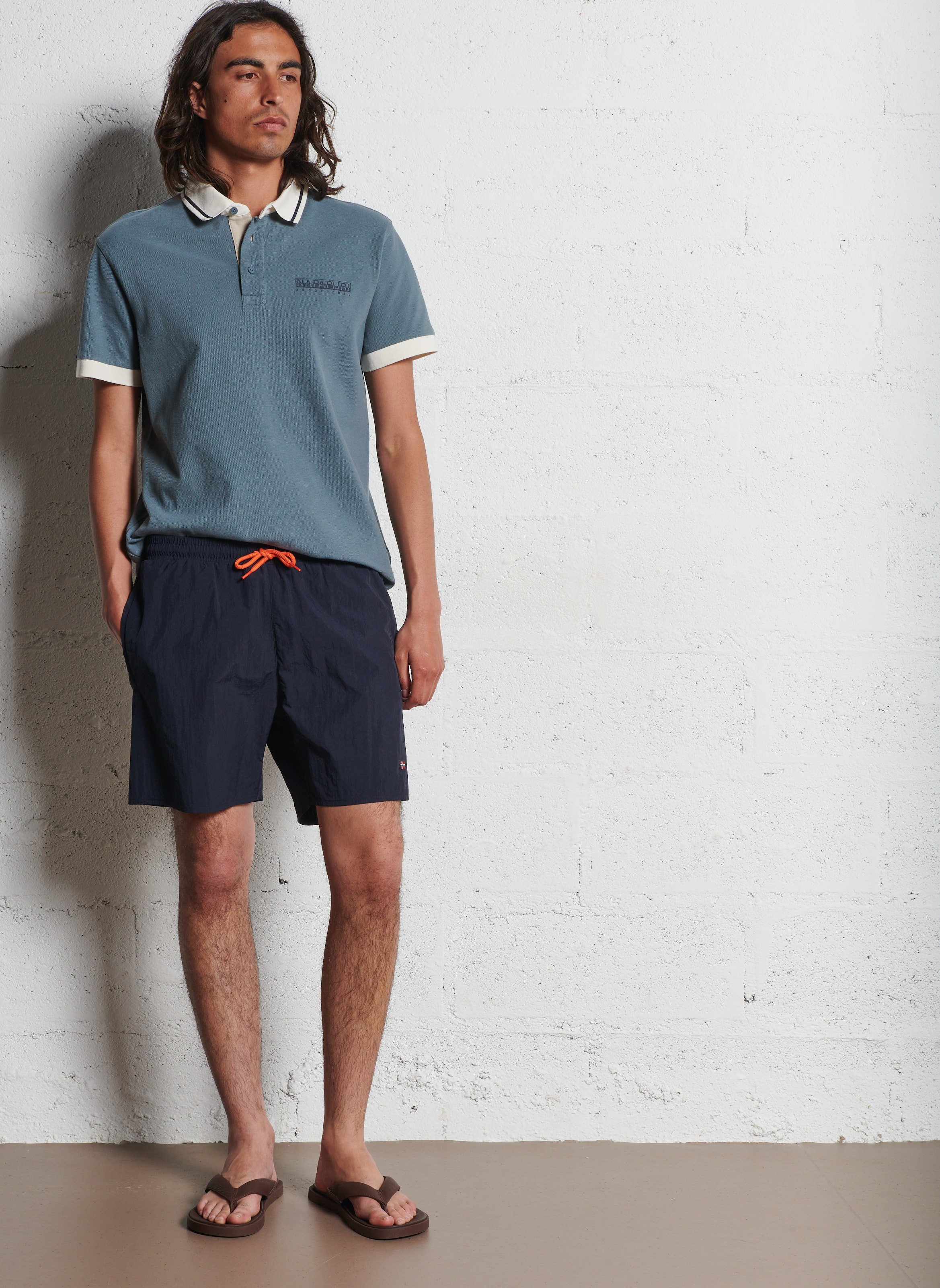 Katoenen, regular fit polo NAPAPIJRI Groen