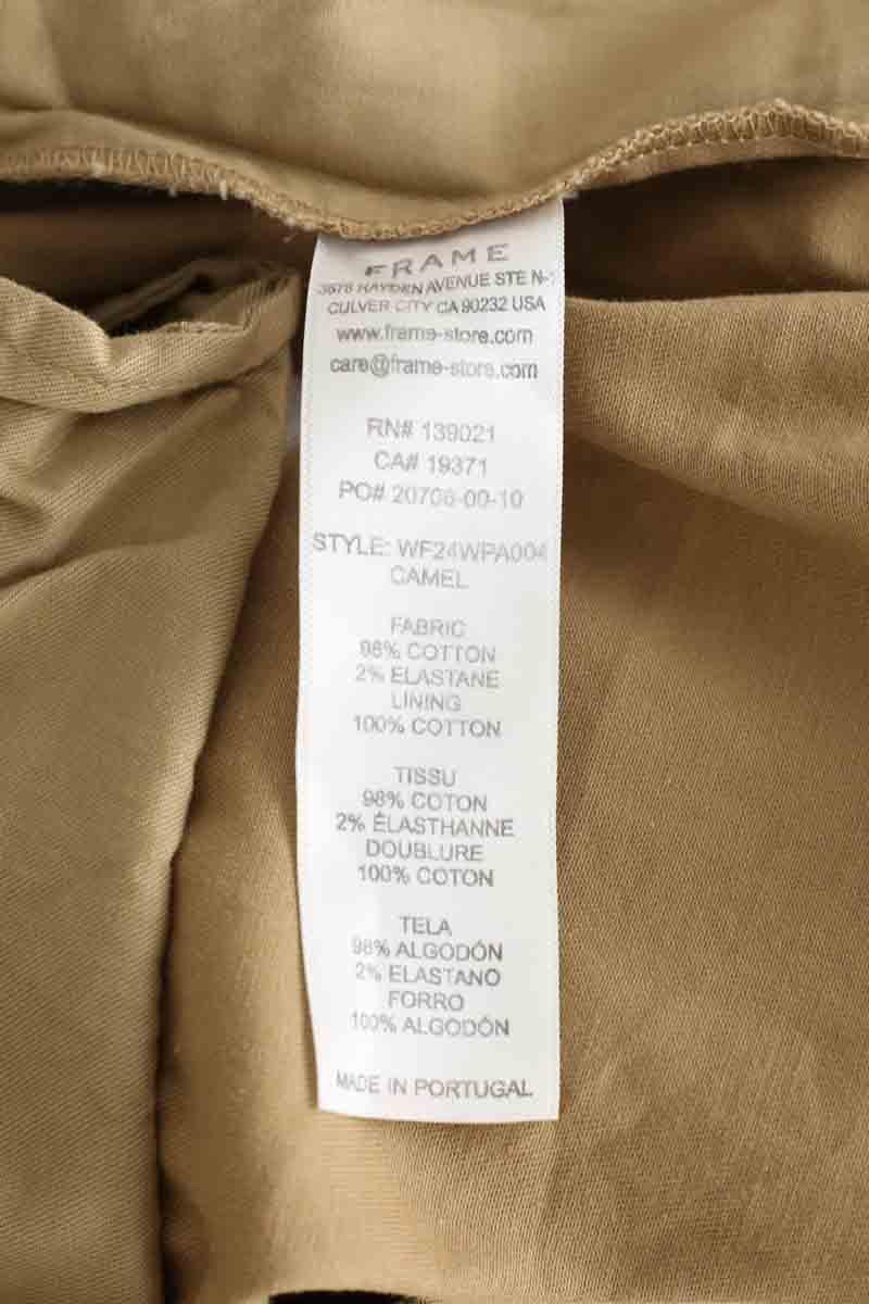 Slim-fit cotton cargo pants FRAME - Seconde Main Brown