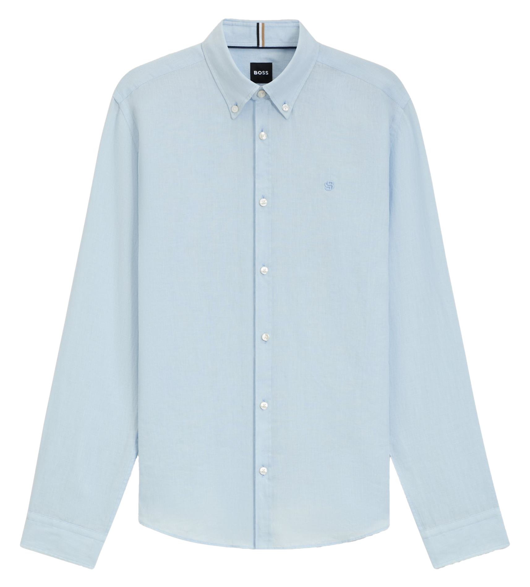 Slim-fit linen shirt BOSS Blue