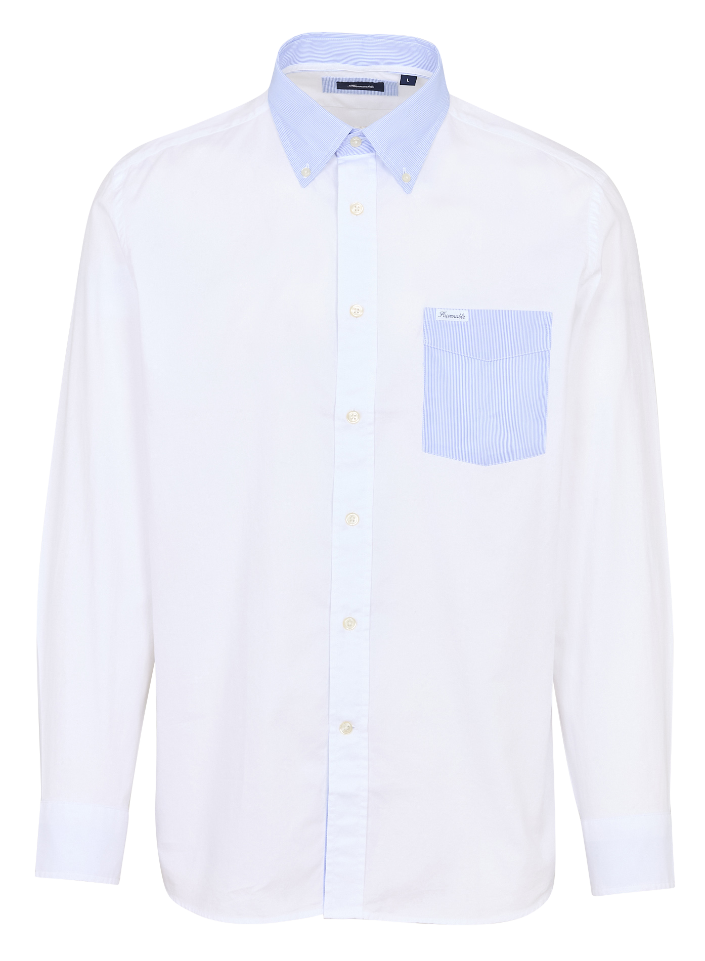 Chemise droite en coton FACONNABLE Blanc