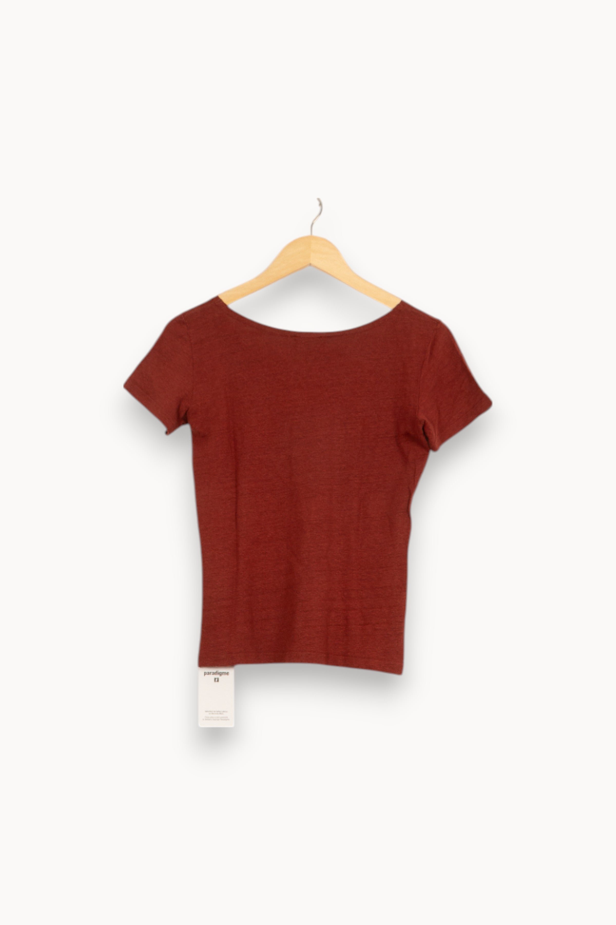 Tommy Badge T-shirt AGNES B. - Seconde Main Brown