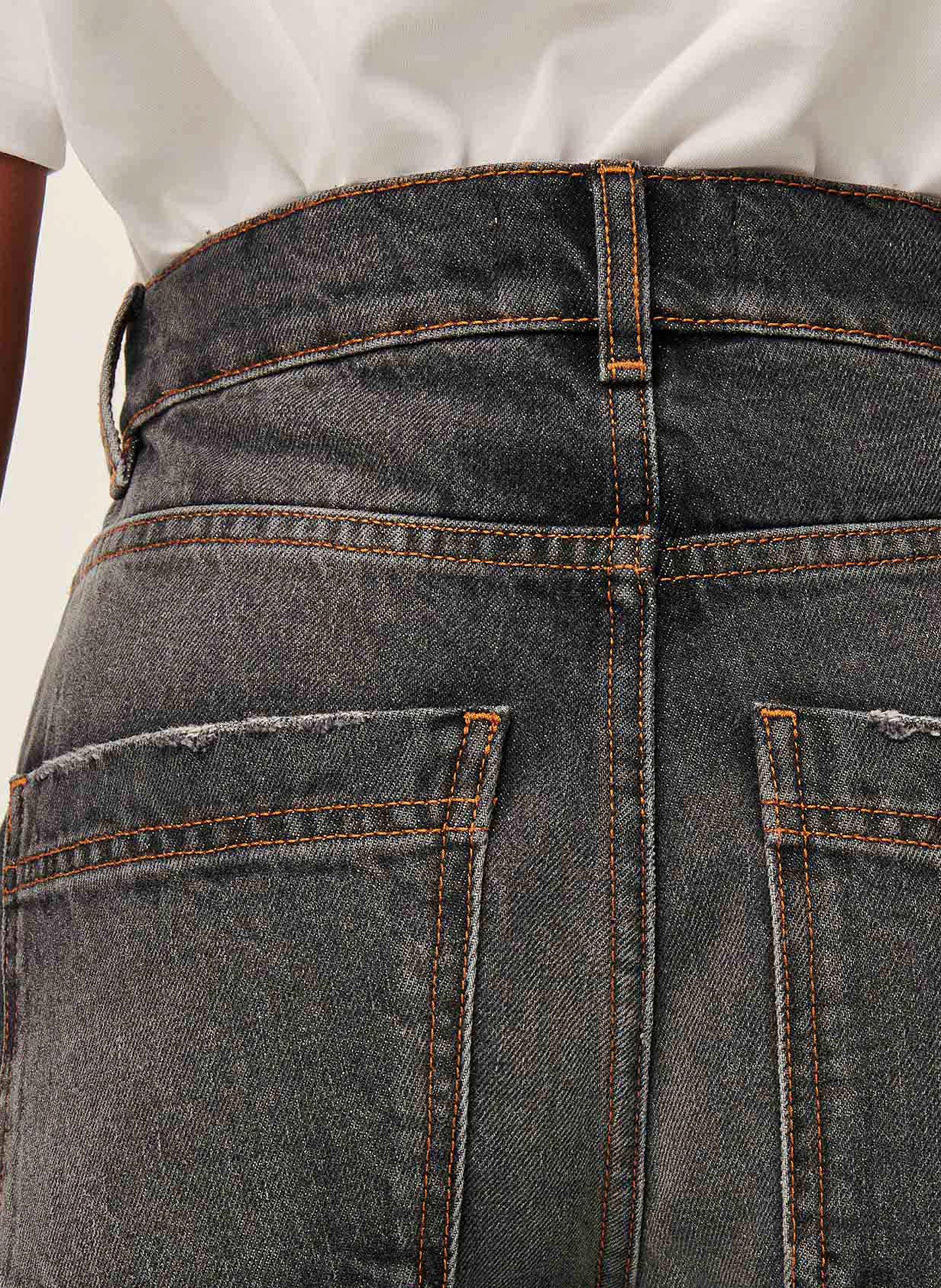 Jean flare délavé taille mi-haute SESSUN Gris