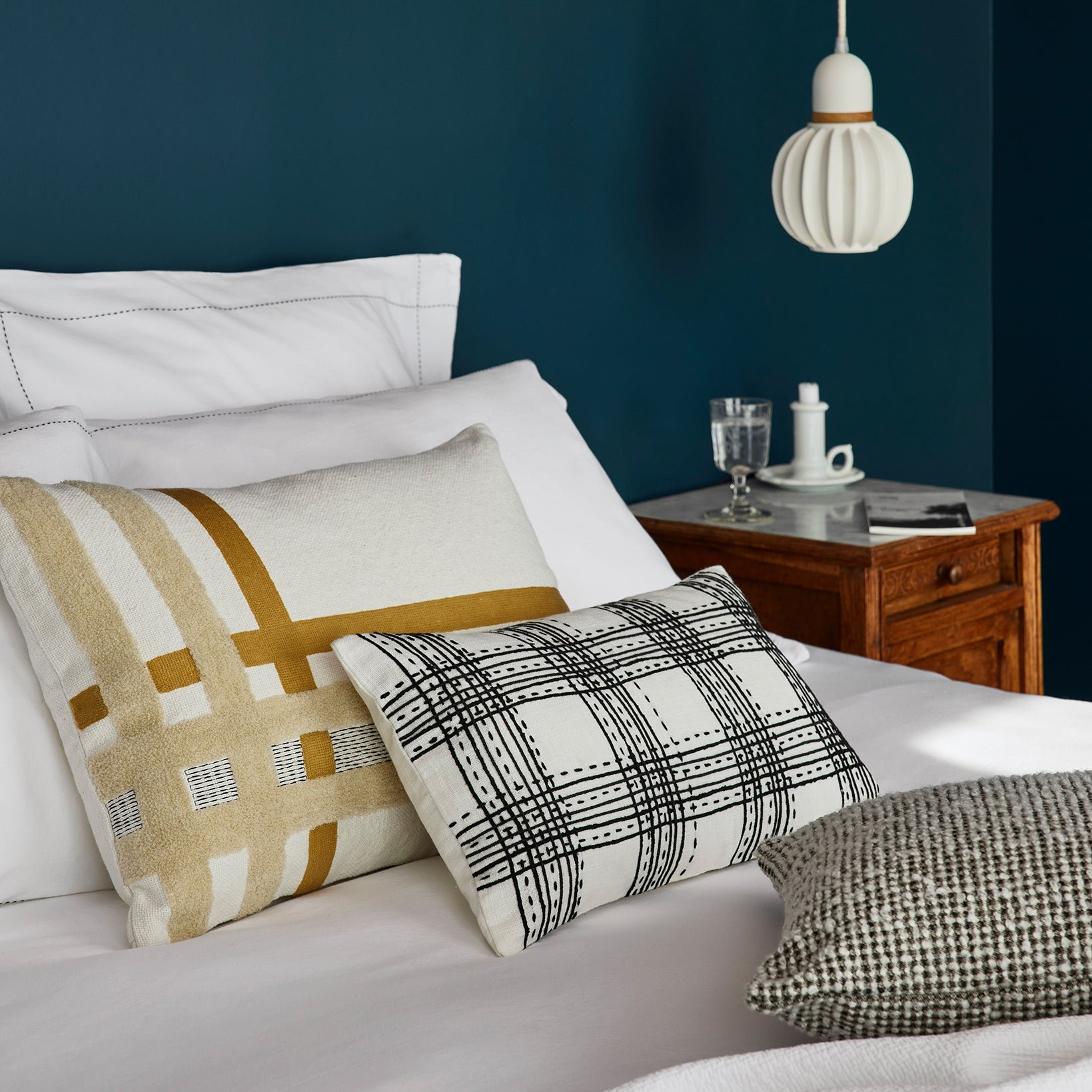 Set of 2 cotton pillowcases MADURA White