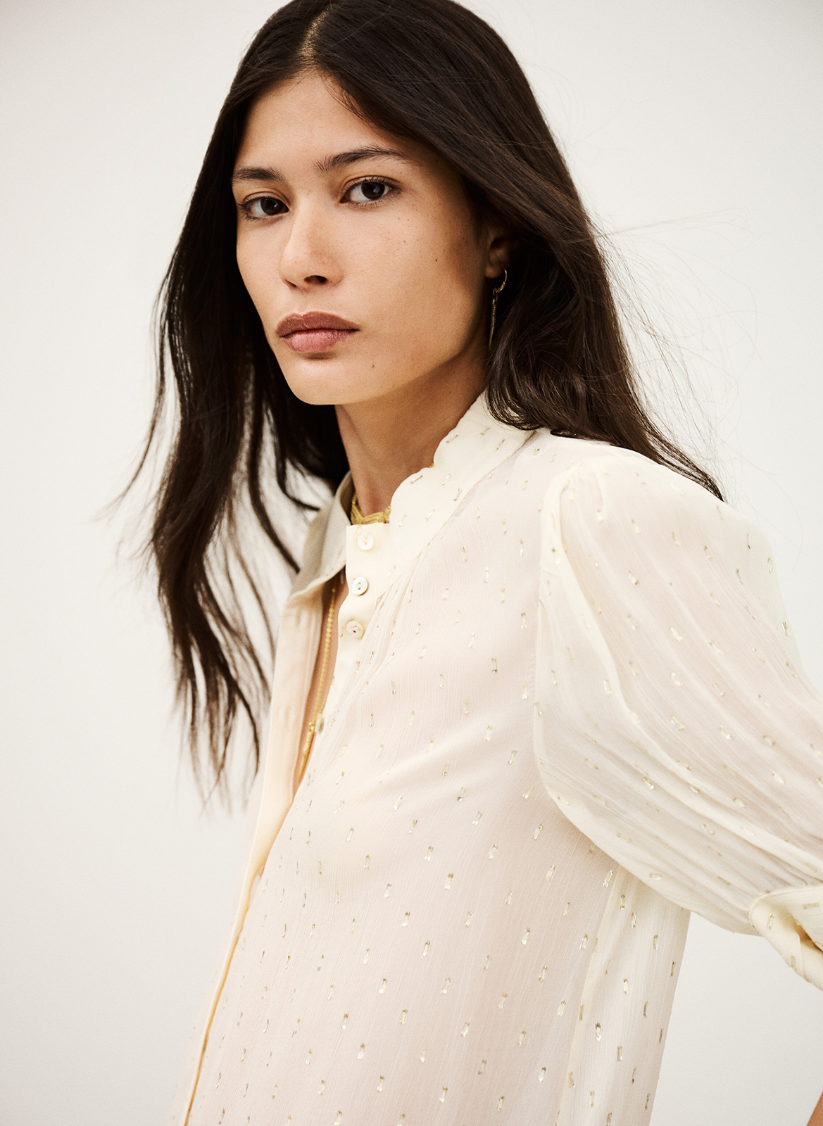 Blouse met ronde hals BA&SH Beige