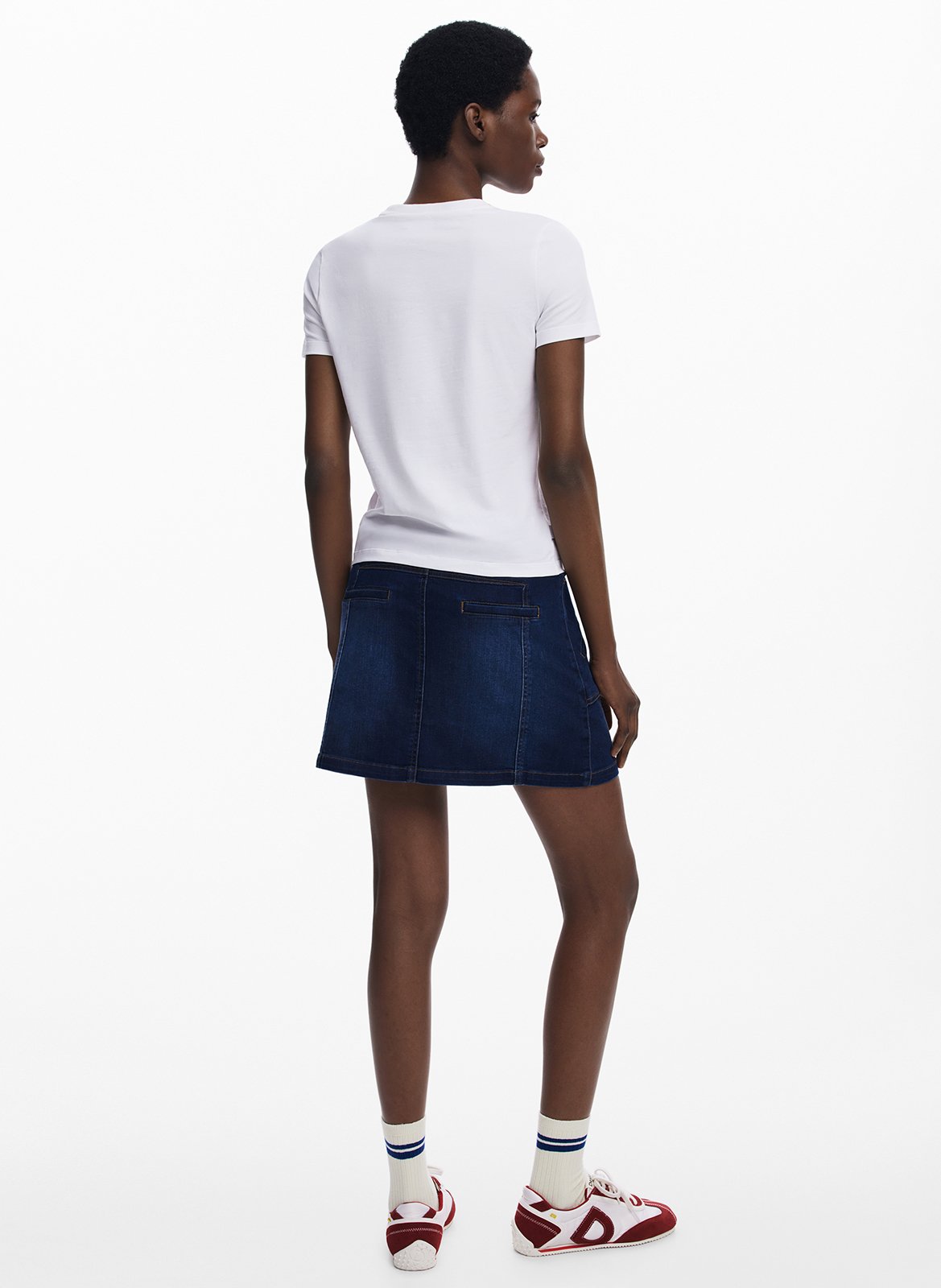 Tee-shirt droit manches courtes imprimé DESIGUAL Blanc