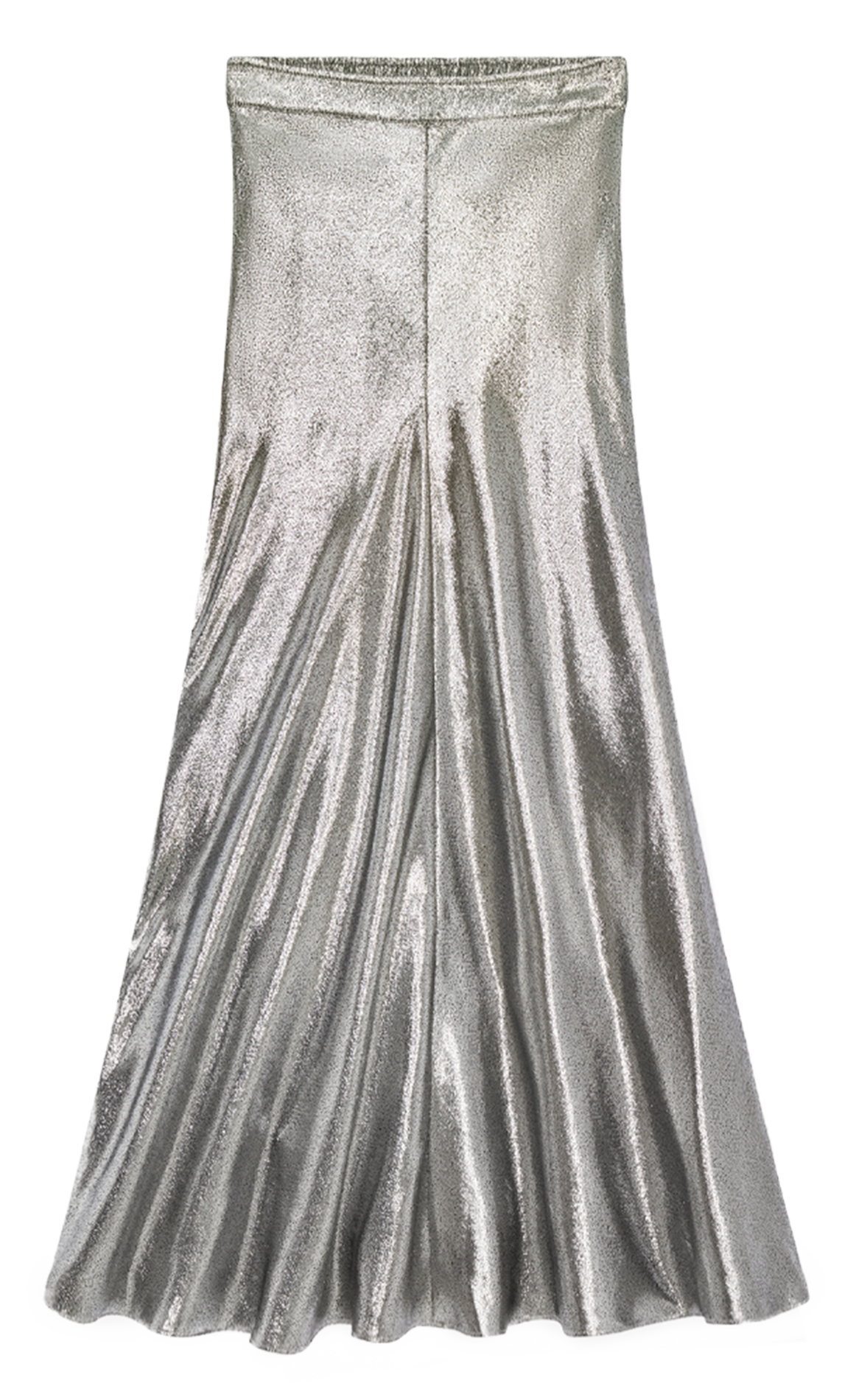 Jupe longue en soie mélangée ROSEANNA Argent