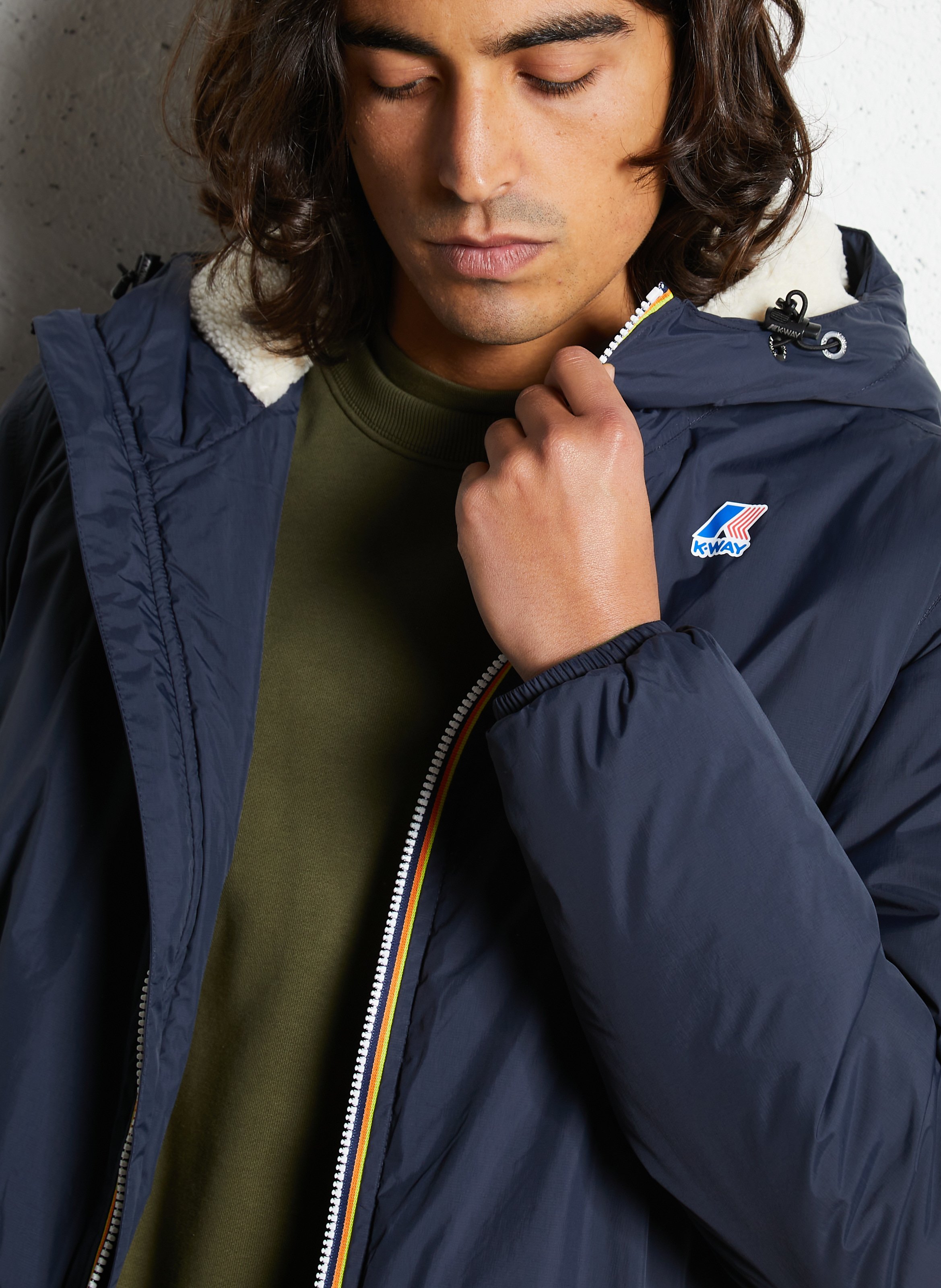 Doudoune col montant K-WAY Bleu