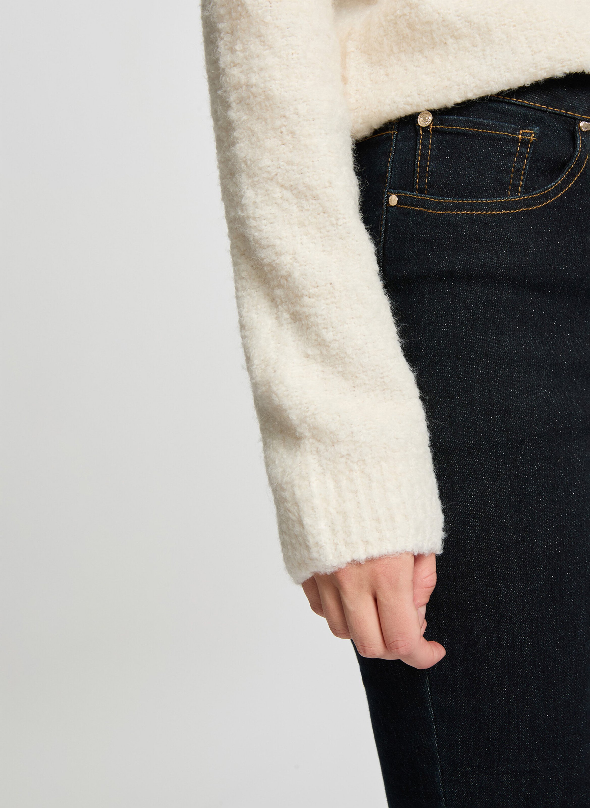 Jean flare en denim brut MORGAN Bleu