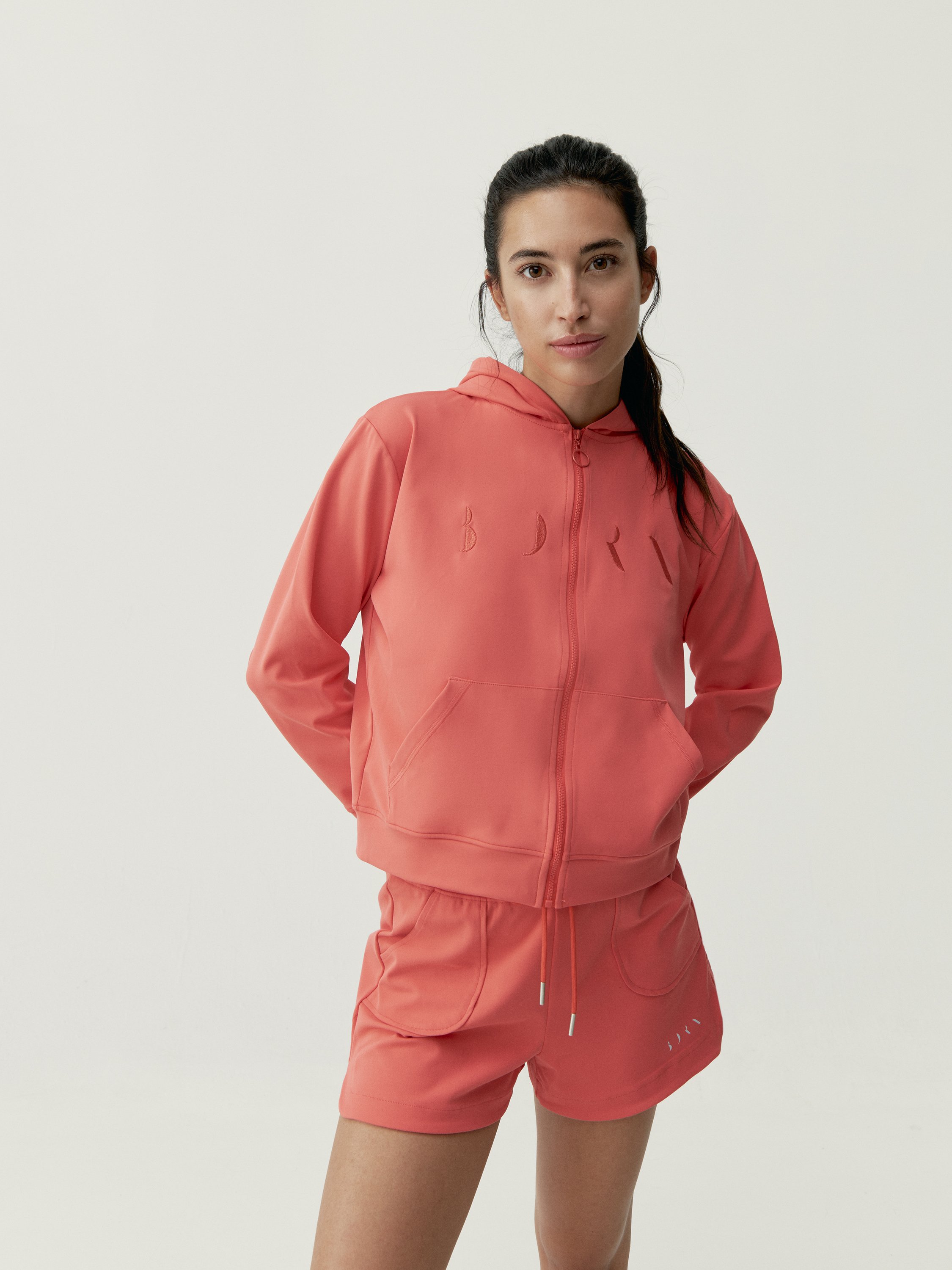 Zip-up performance athleisure sports jacket BORN Pink