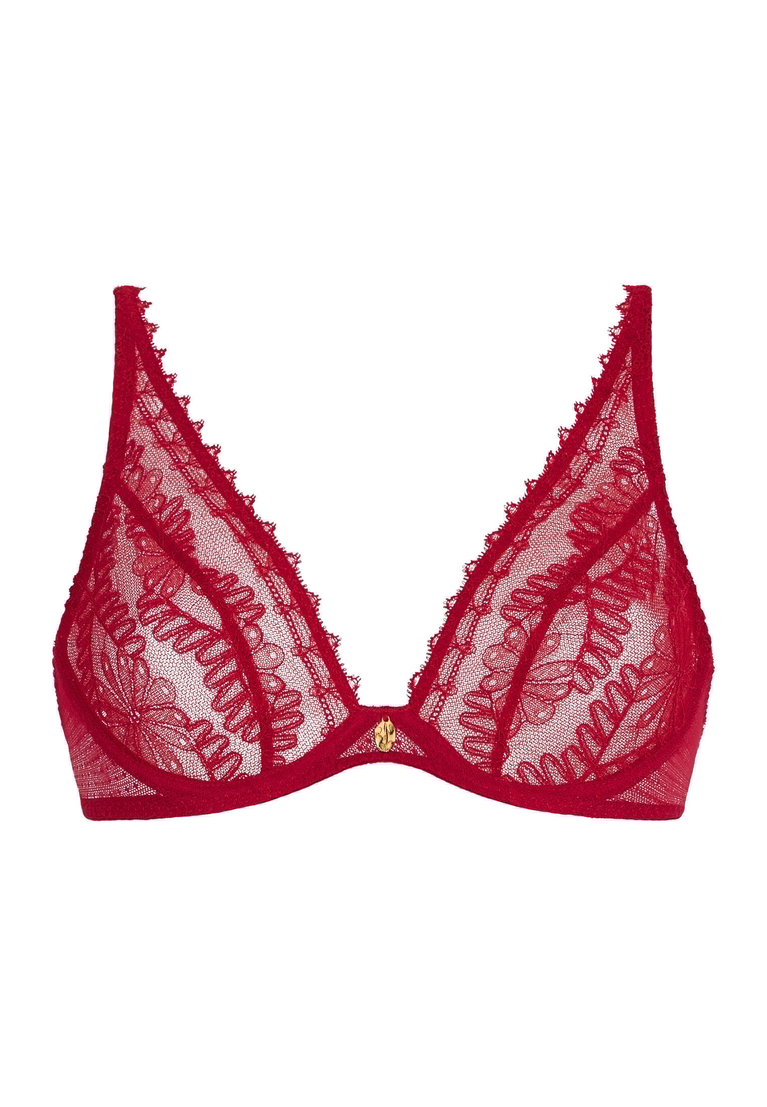 Architecture underwired triangle bra AUBADE Red