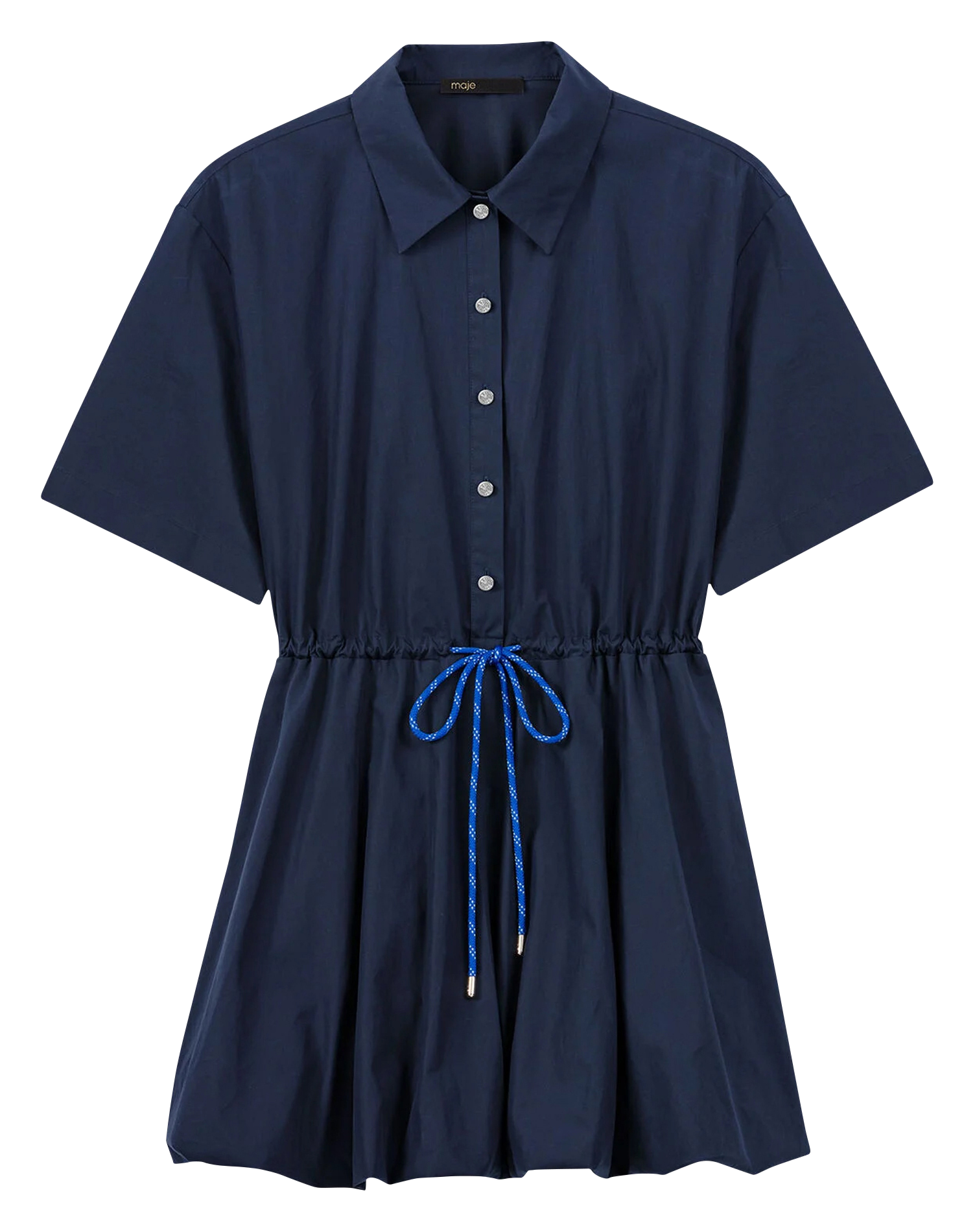 Robe courte à cordons unie MAJE Bleu