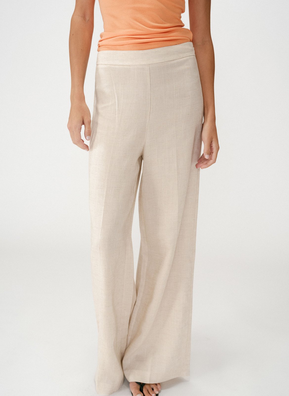 Pantalon large  GRACE ET MILA Beige