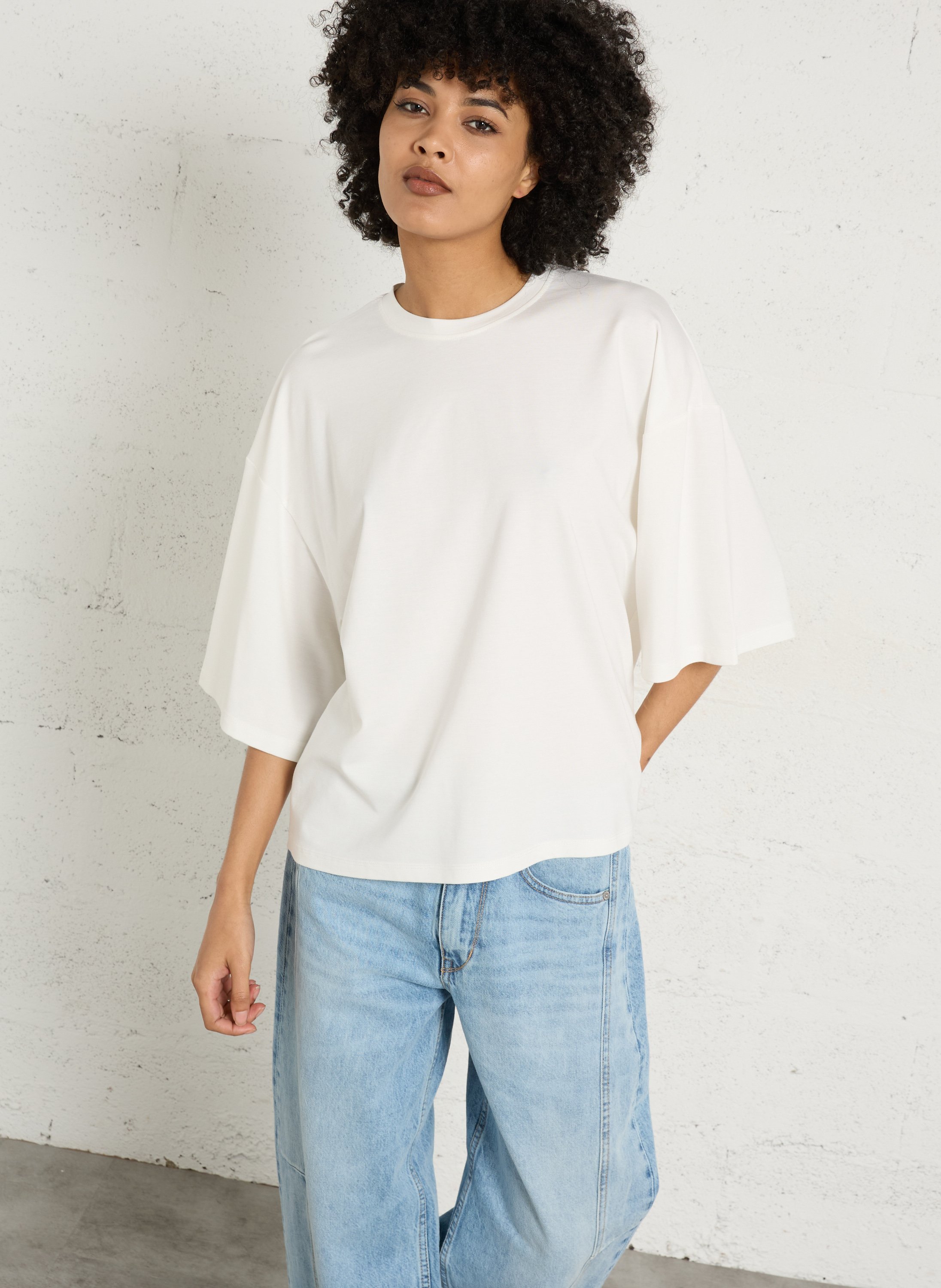 Tee-shirt fluide manches courtes uni IMPERIAL