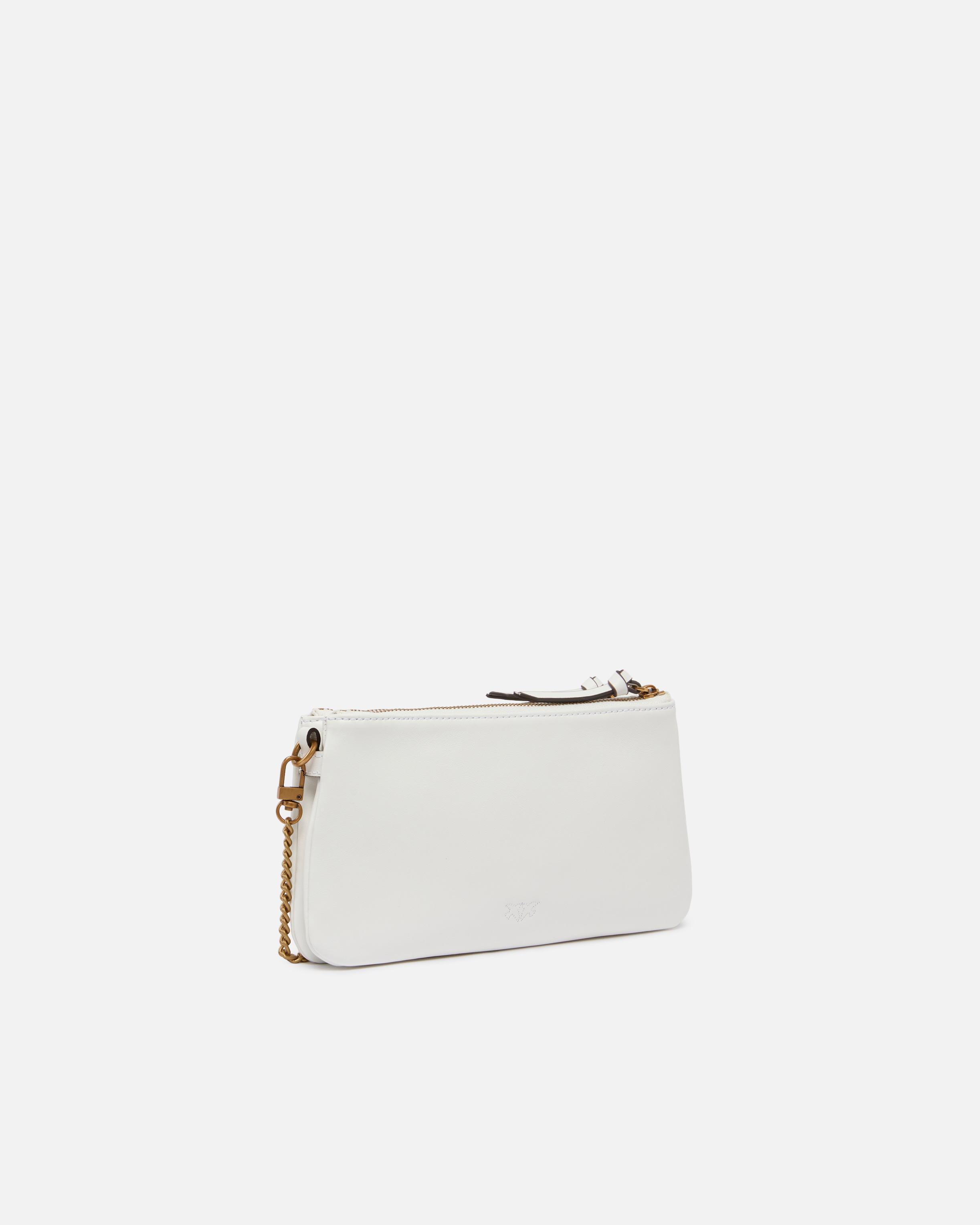 Petit sac à bandoulière mini double bag en cuir PINKO Blanc