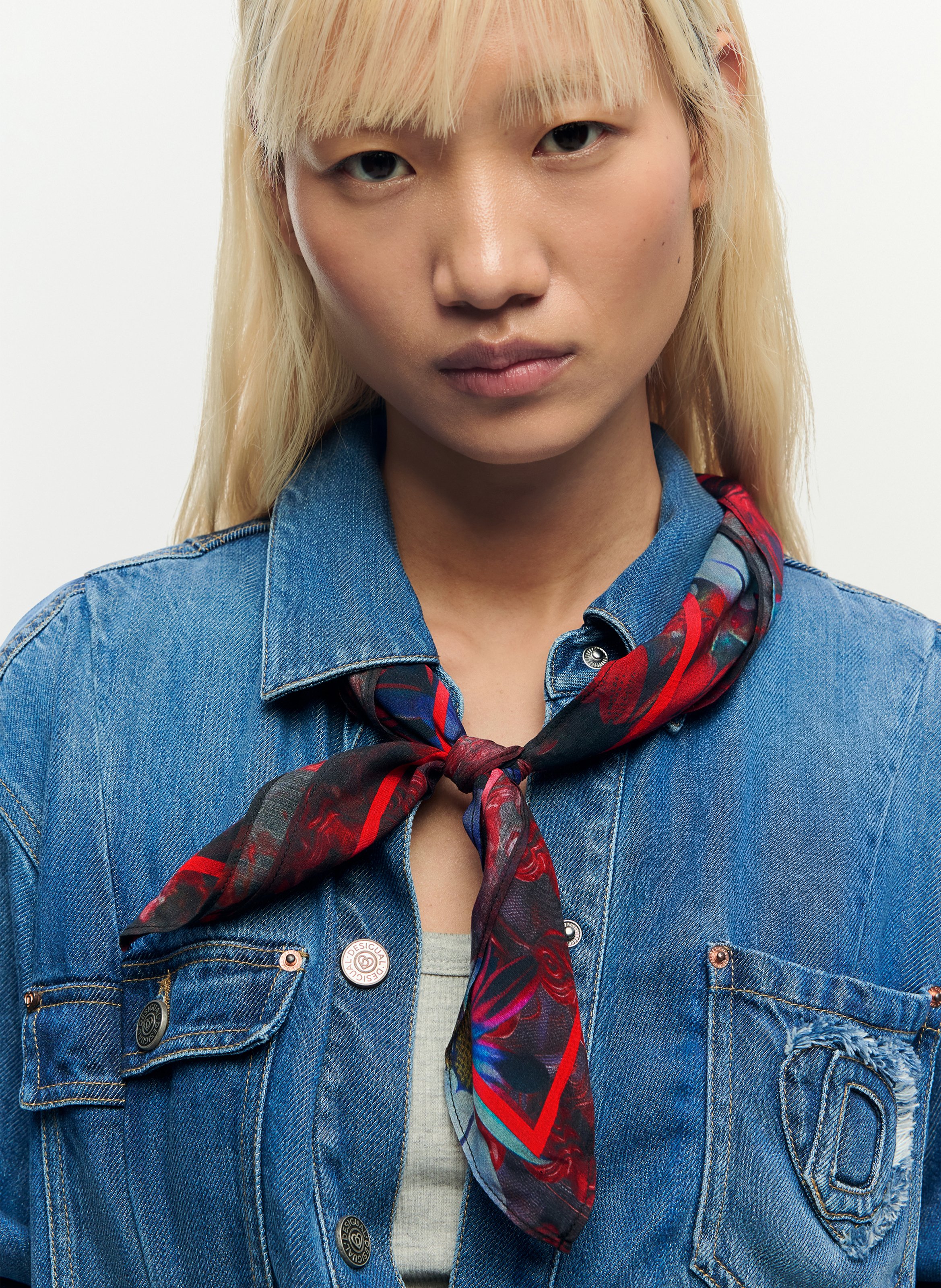 Foulard à imprimé floral DESIGUAL Rood