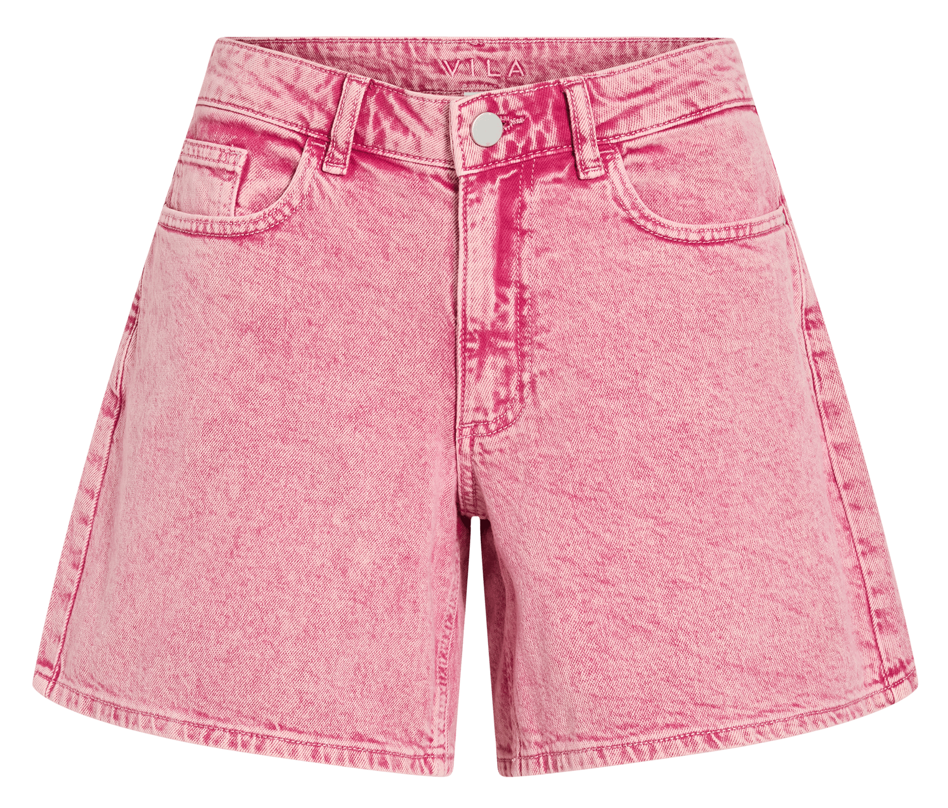 Short large taille basse uni VILA Rouge