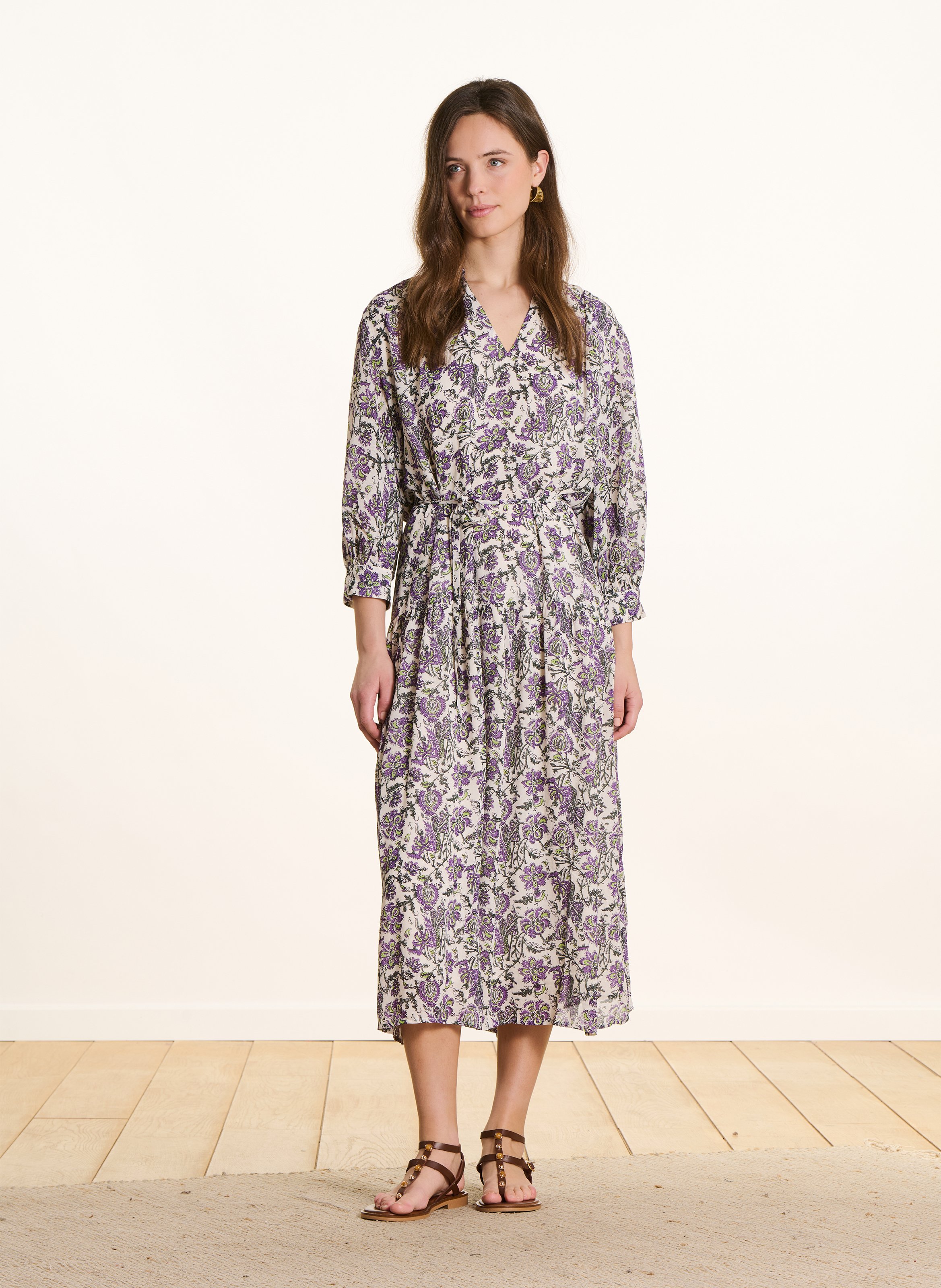 Robe longue à imprimé floral LA FEE MARABOUTEE