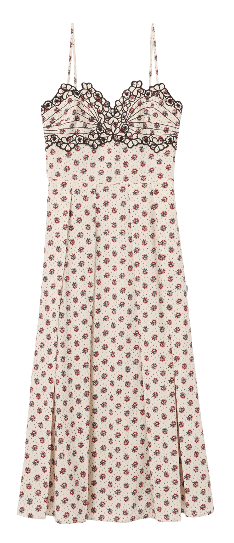 Robe midi imprimée à bretelles CLAUDIE PIERLOT Multicolore