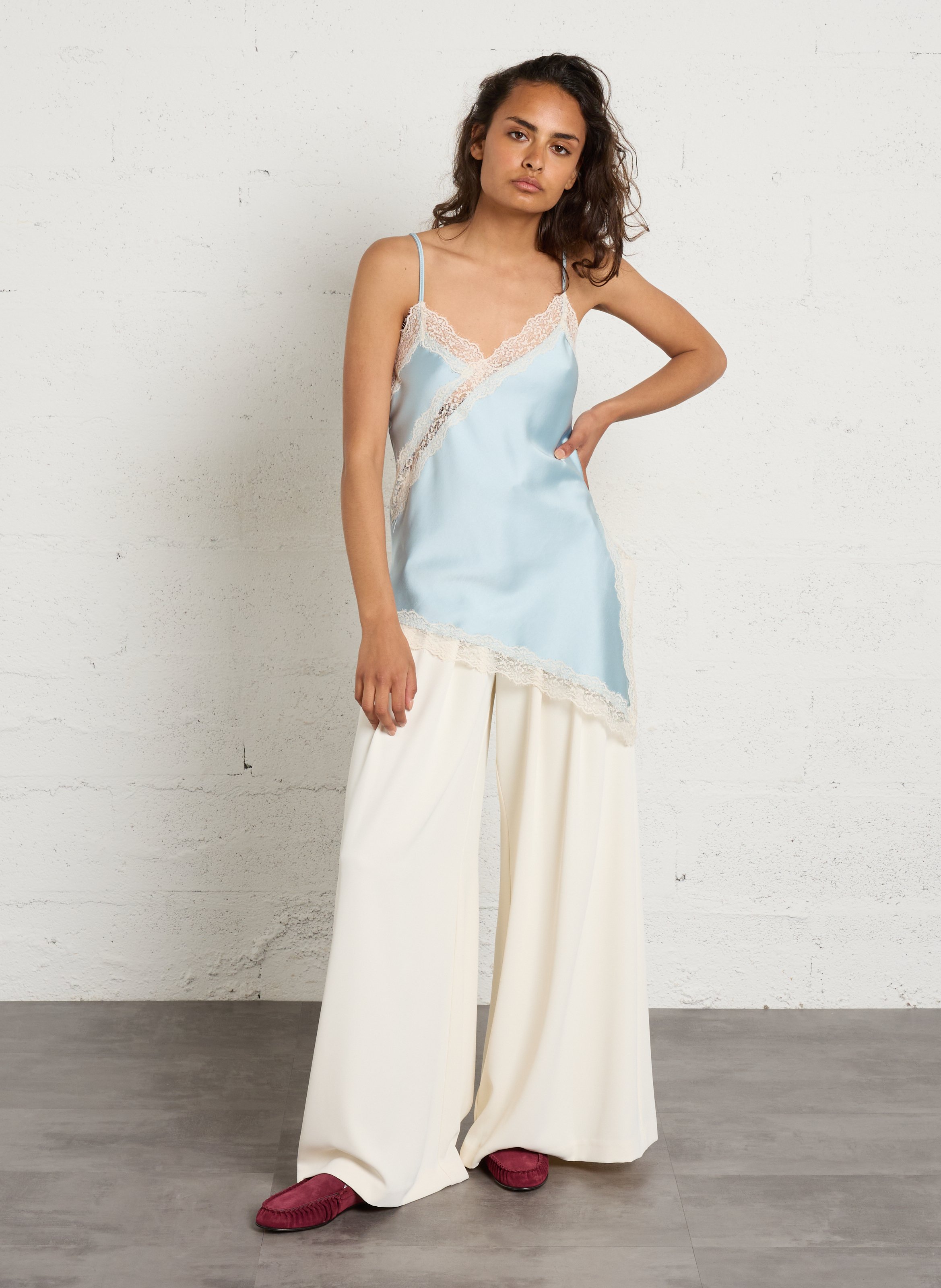 Solid suede loafers ODARE Red