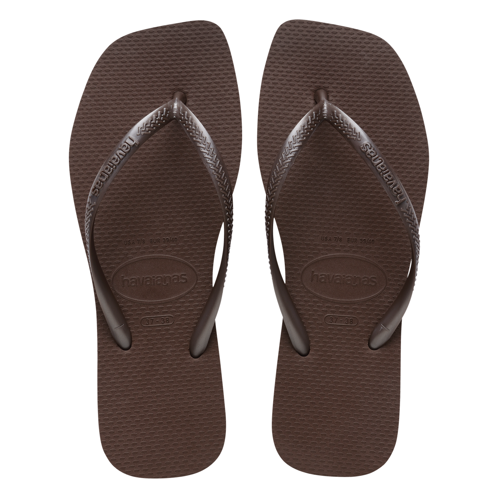 Tongs plates HAVAIANAS Marron
