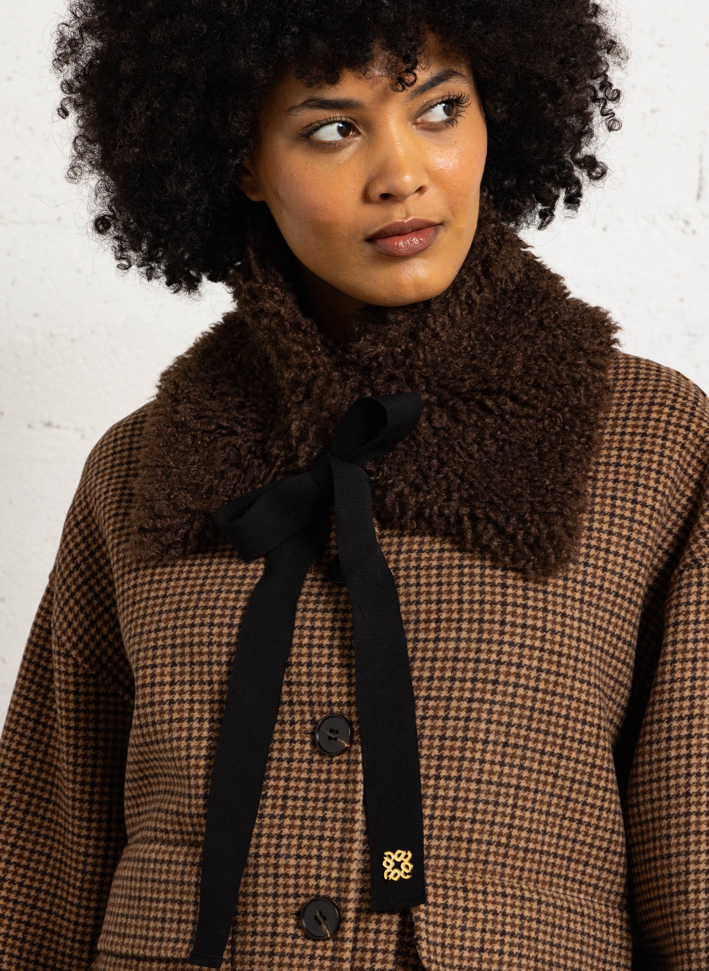 Sherpa scarf SUNCOO Brown