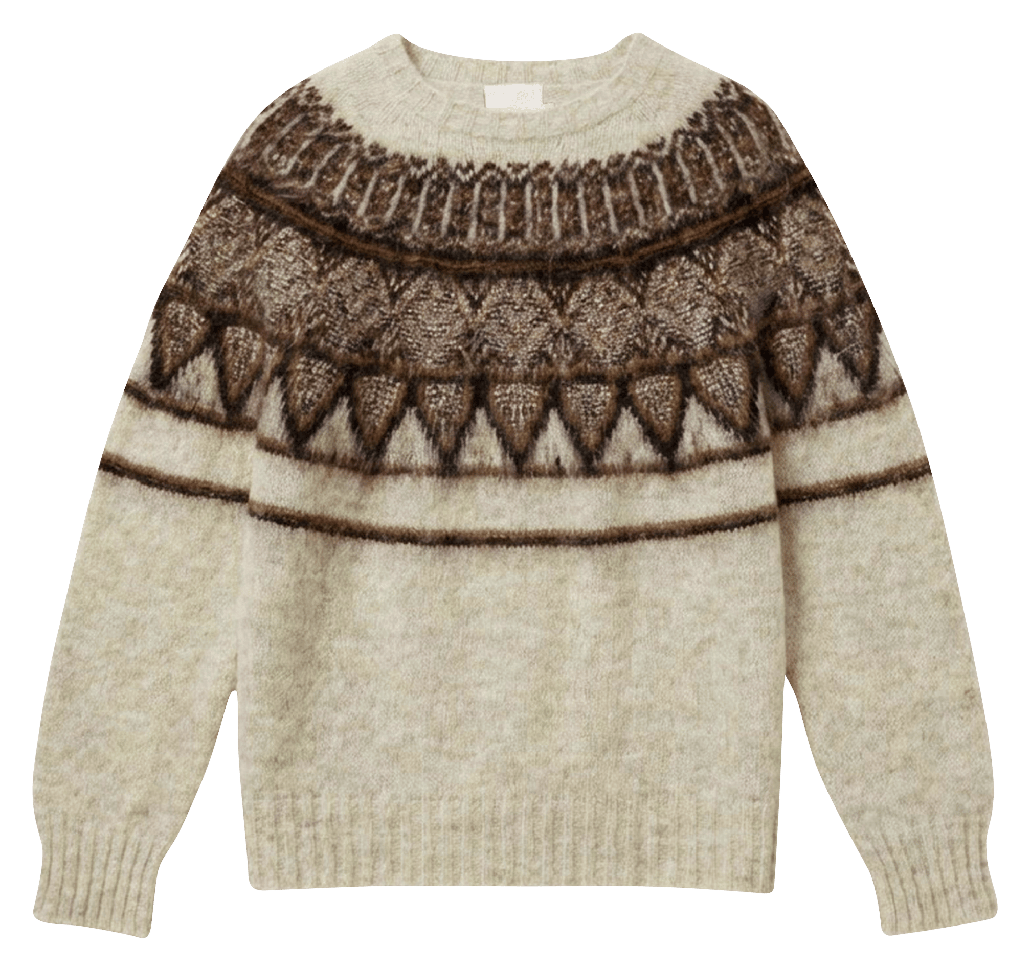 Pull droit col rond INDI & COLD Beige
